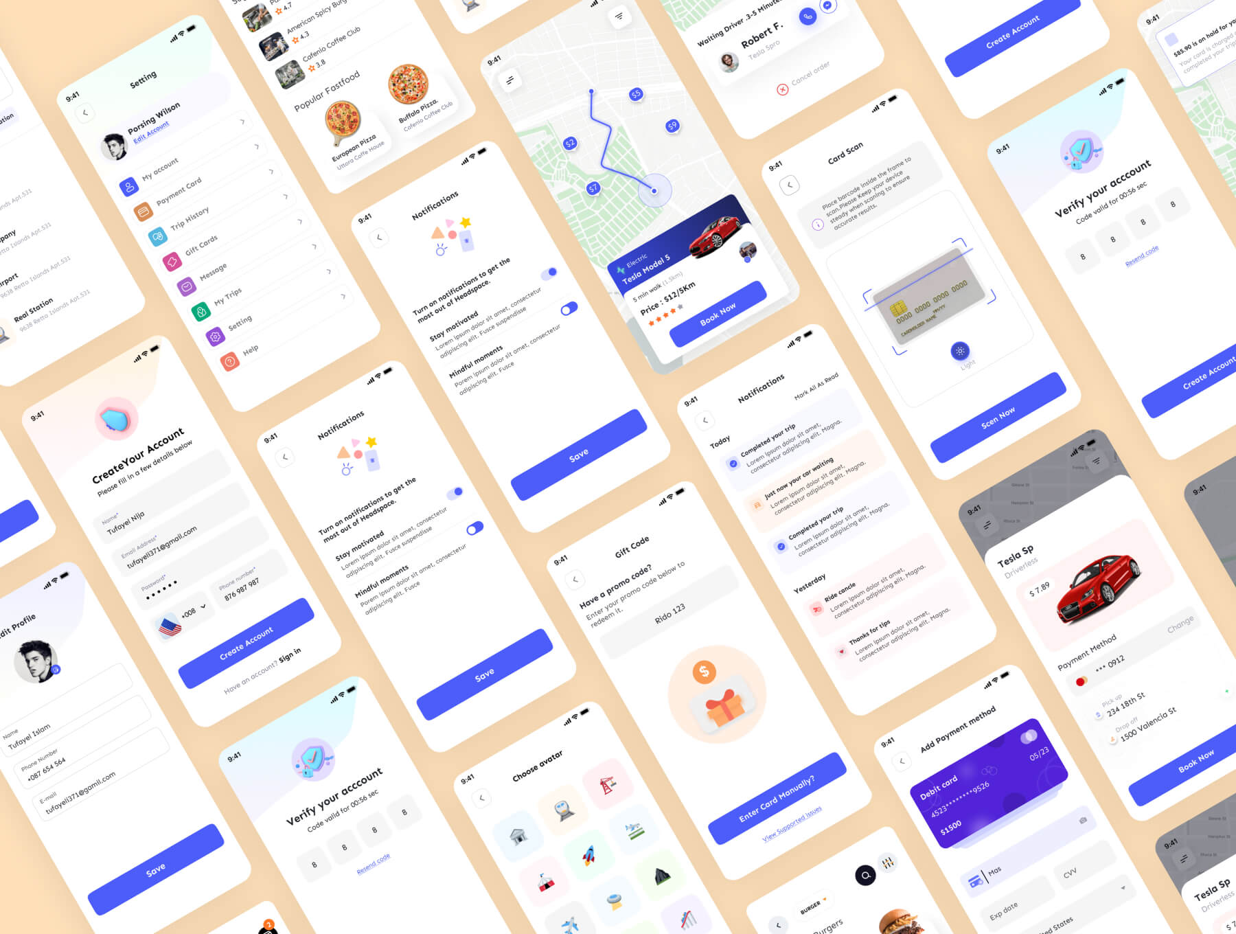 拼车APP小程序应用程序 UI 用户界面设计模板套件 Figma 资源文件下载插图2