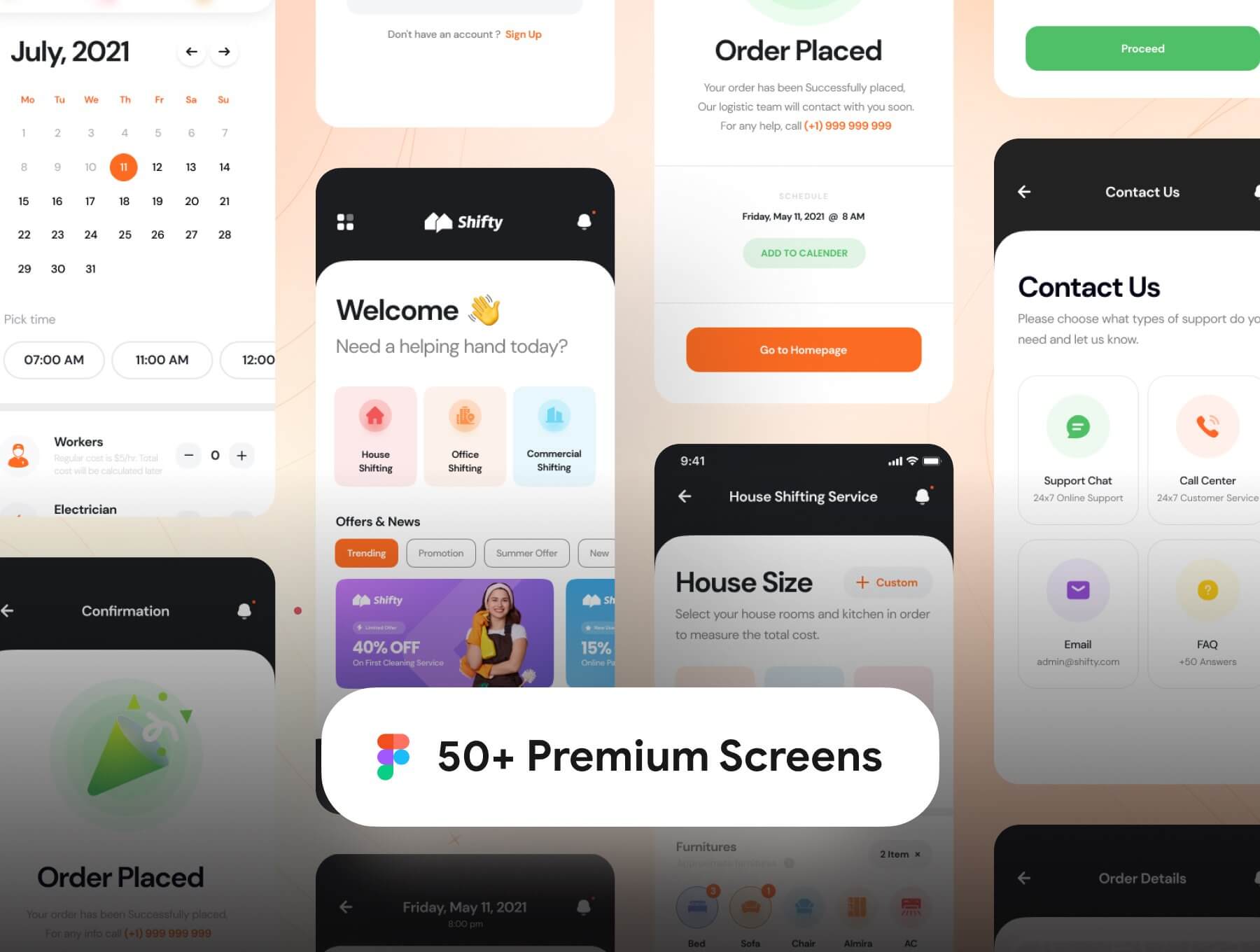 家庭服务APP小程序应用 UI 设计模板工具包 Figma源文件素材下载插图1