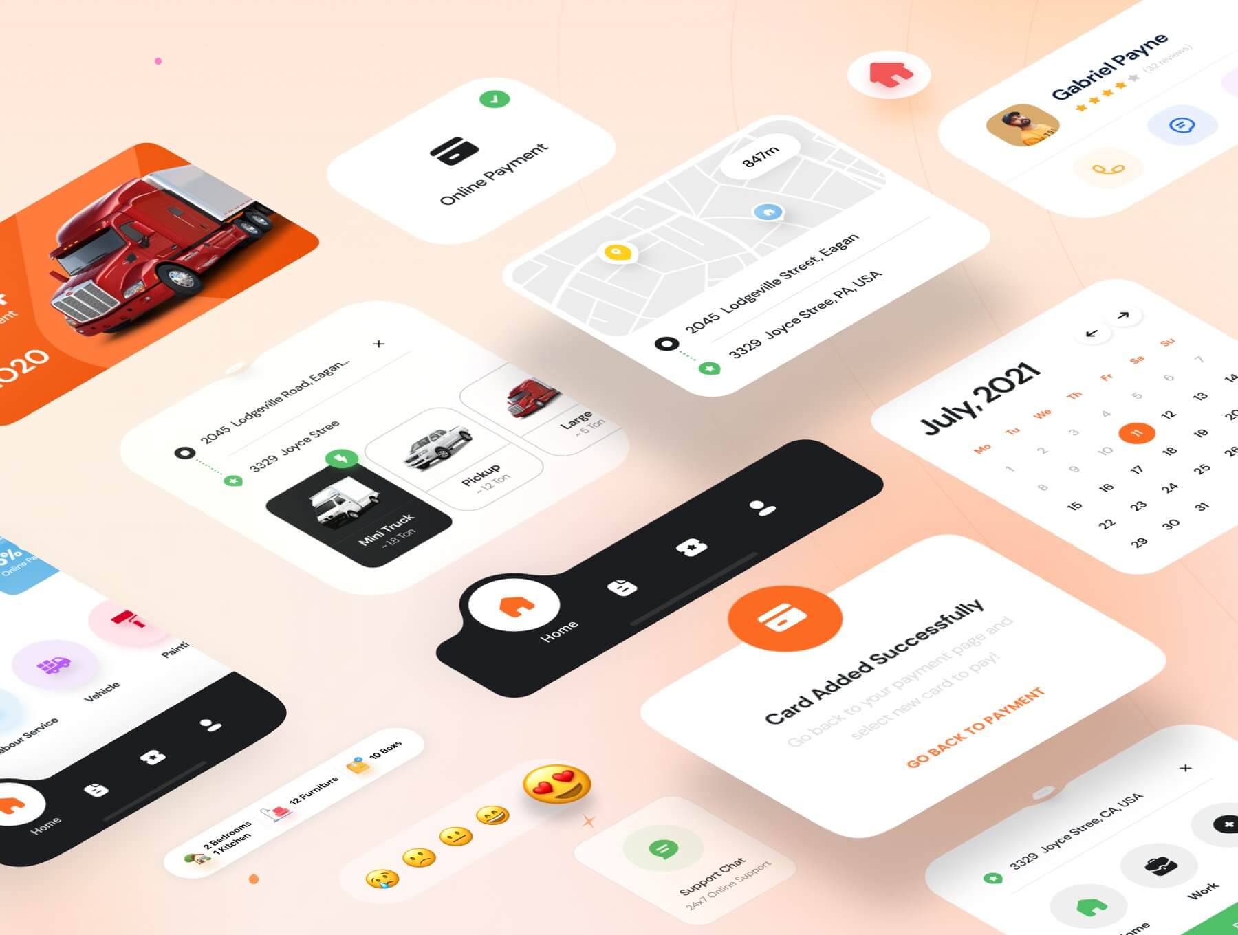 家庭服务APP小程序应用 UI 设计模板工具包 Figma源文件素材下载插图4