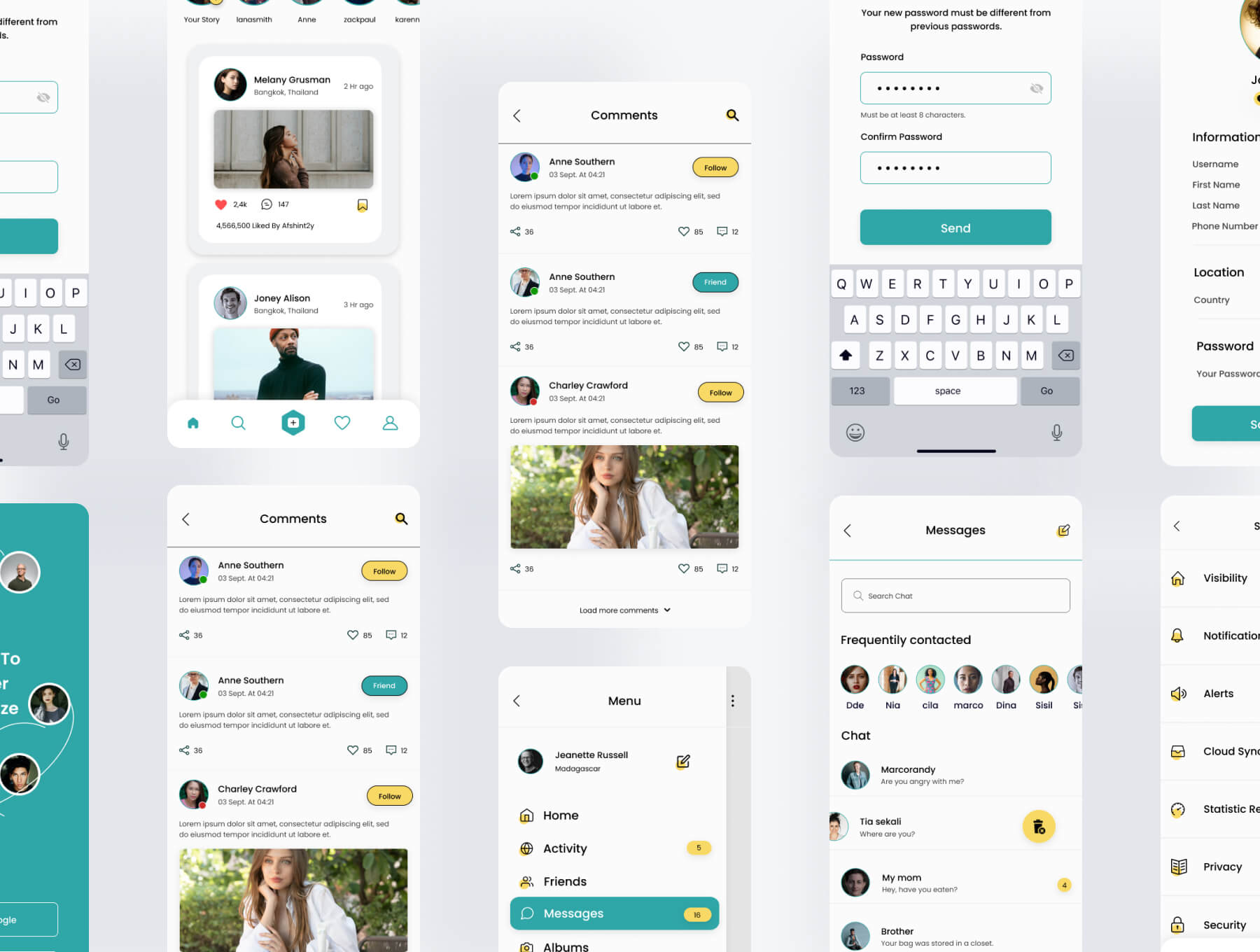 44+社交媒体移动APP小程序应用 Ui 用户界面设计模板套件 Figma源文件素材下载插图3