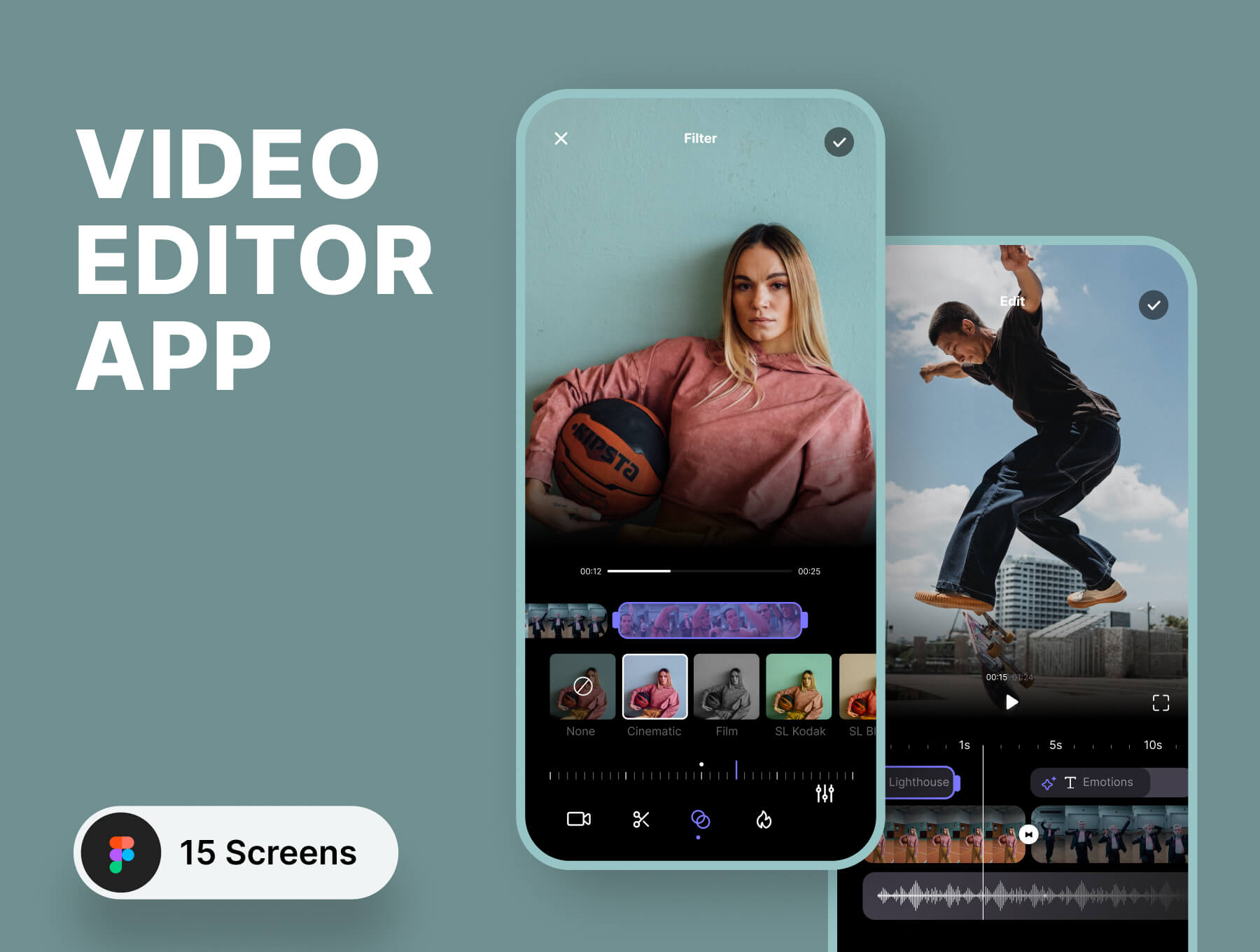 视频编辑器APP小程序应用程序 UI用户界面设计模板套件 Figma源文件素材下载插图