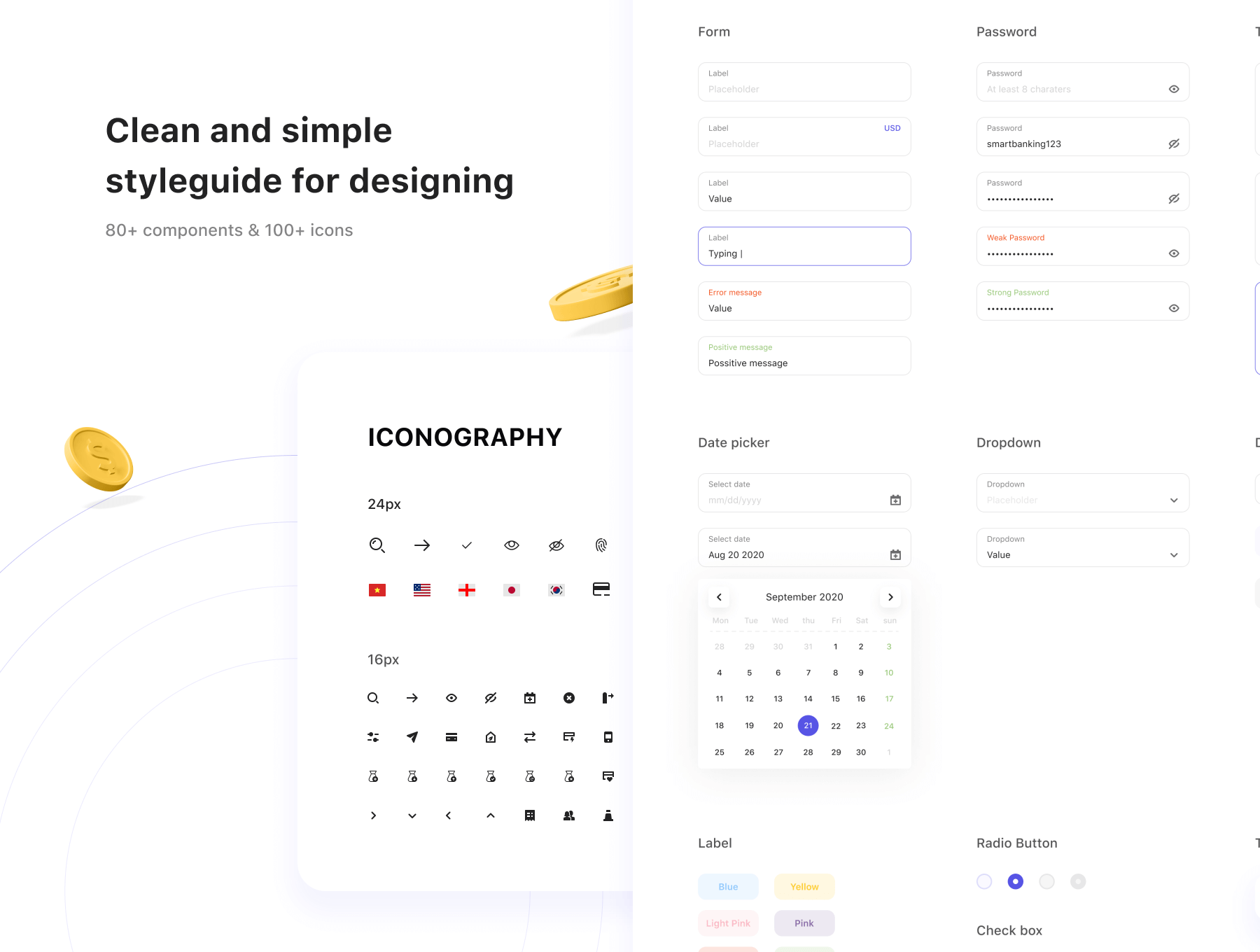 智能银行财务管理 UI 用户界面设计模板套件 Figma源文件素材下载