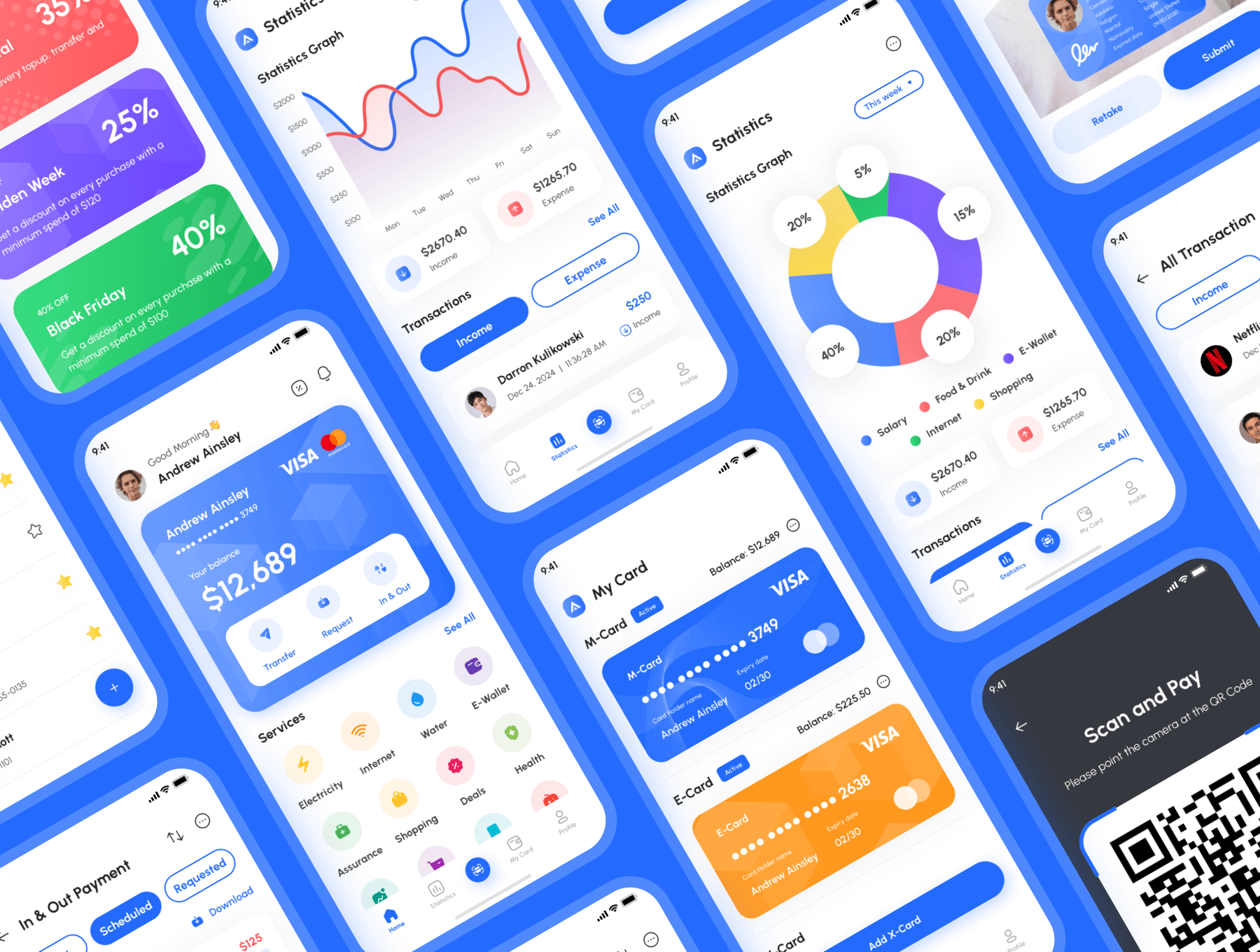 金融银行、电子钱包APP小程序应用 UI 用户界面设计模板 Figma 资源套件插图1