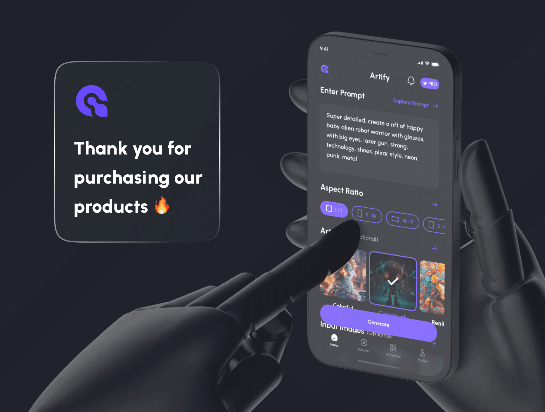 AI 图像艺术生成器APP移动应用程序 UI 用户界面设计模板 Figma资源文件套件下载插图7