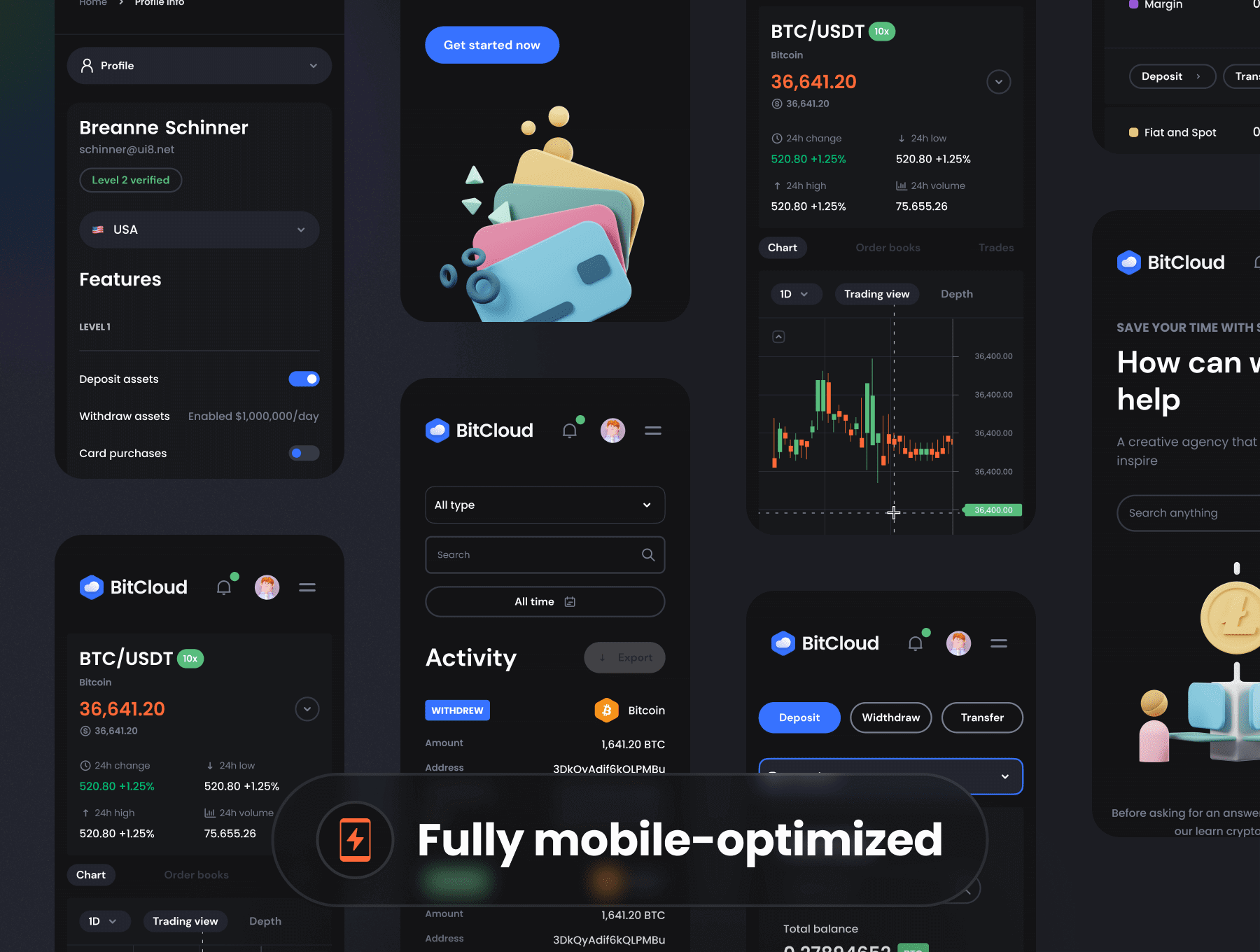 响应式加密货币交易所登陆页 UI 界面设计模板 Figma, Sketch, XD源文件素材免费下载插图3