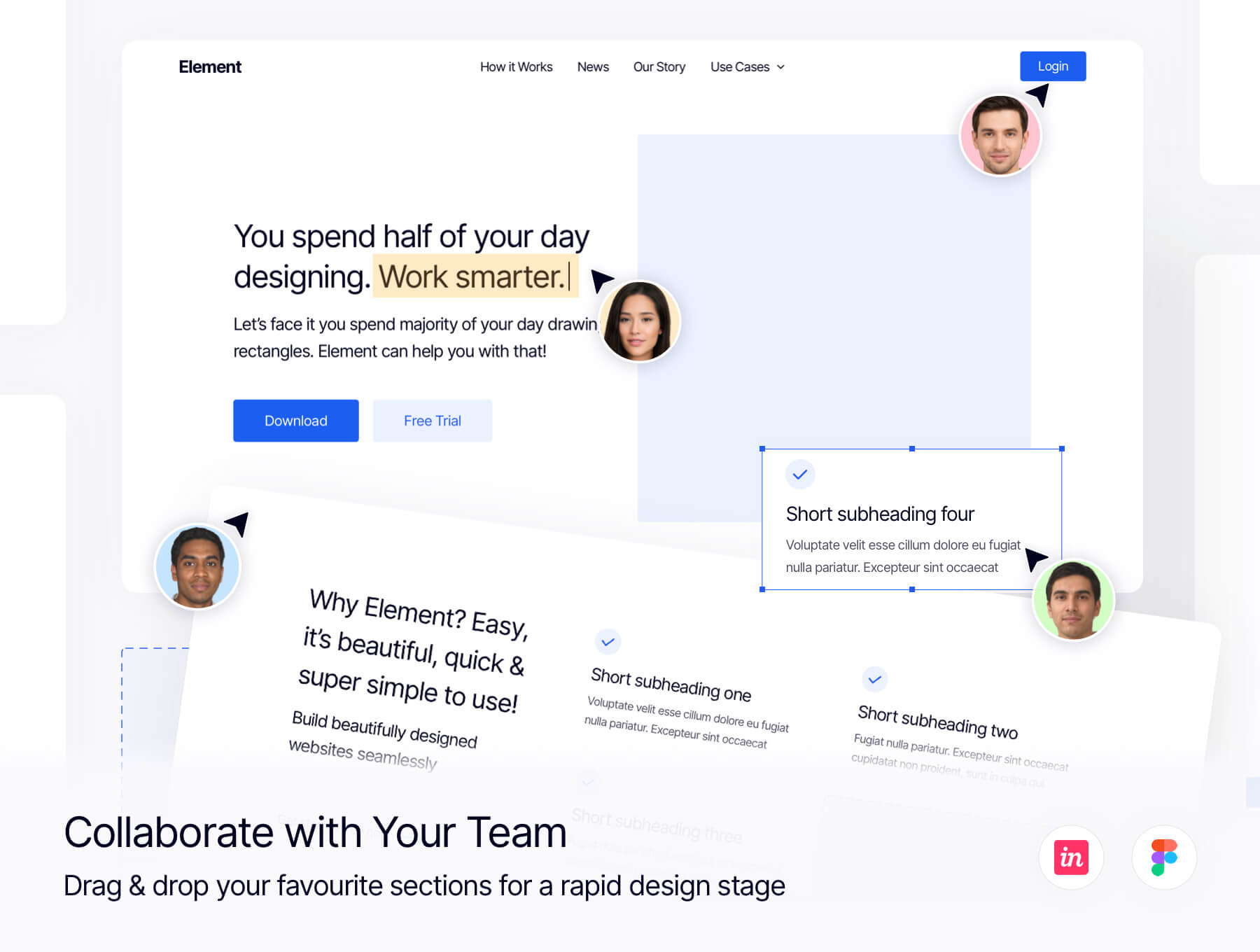 多用途SaaS、电子商务、营销 UI Web 用户界面设计模板工具包 Figma, xd, Sketch素材下载插图2