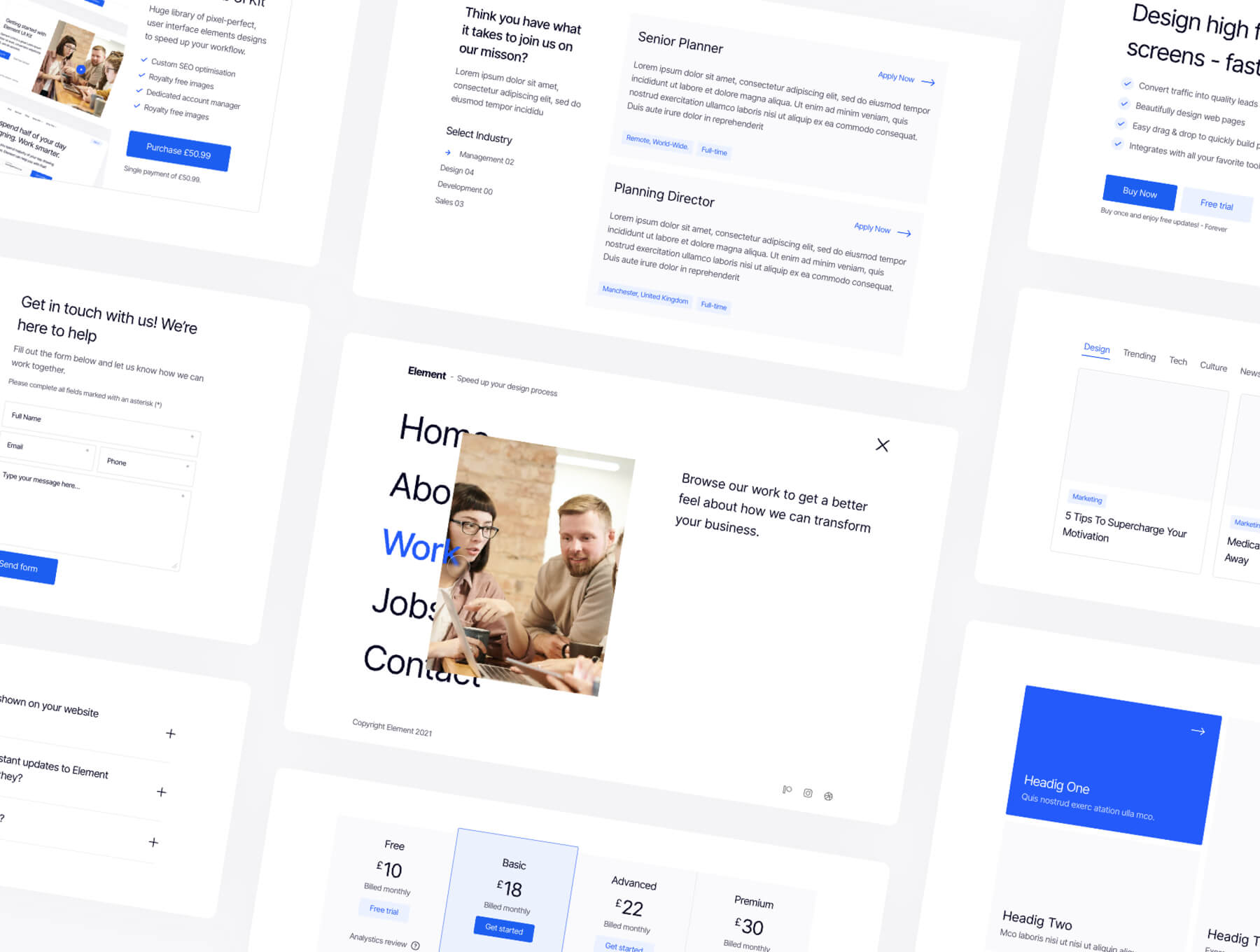 多用途SaaS、电子商务、营销 UI Web 用户界面设计模板工具包 Figma, xd, Sketch素材下载插图4
