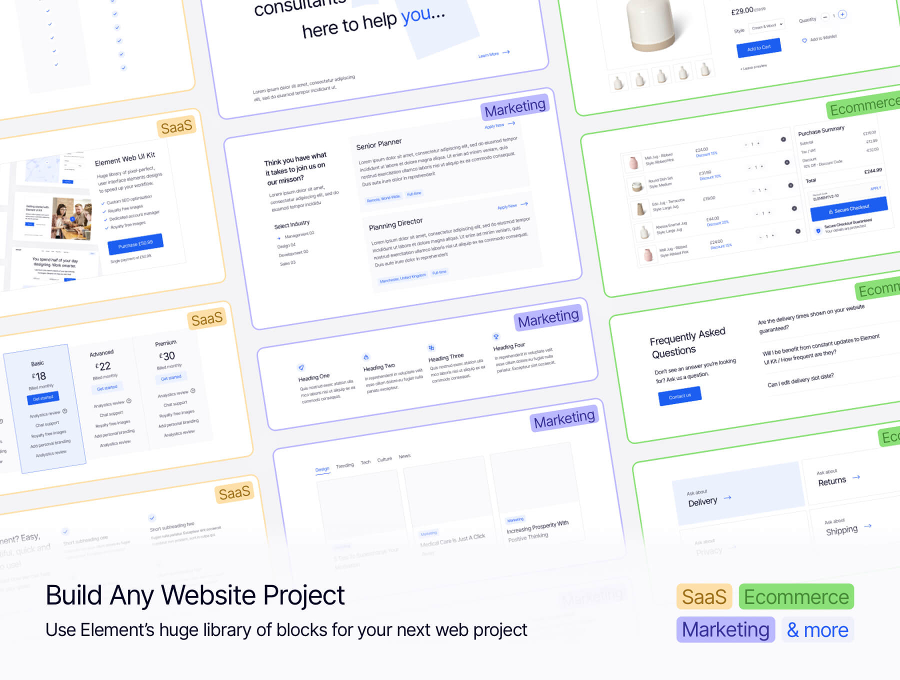 多用途SaaS、电子商务、营销 UI Web 用户界面设计模板工具包 Figma, xd, Sketch素材下载插图3