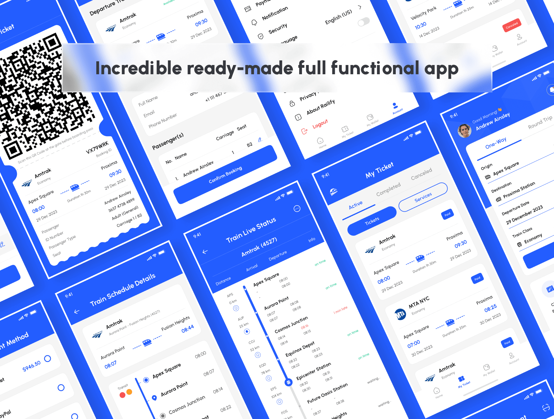 火车票预订 APP小程序移动应用 UI 设计模板套件 Figma 源文件素材下载插图1