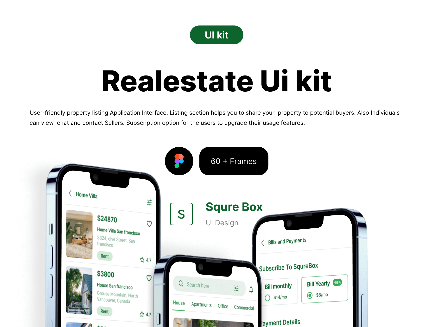 房地产 UI 用户界面设计模板套件 Figma 源文件素材下载插图