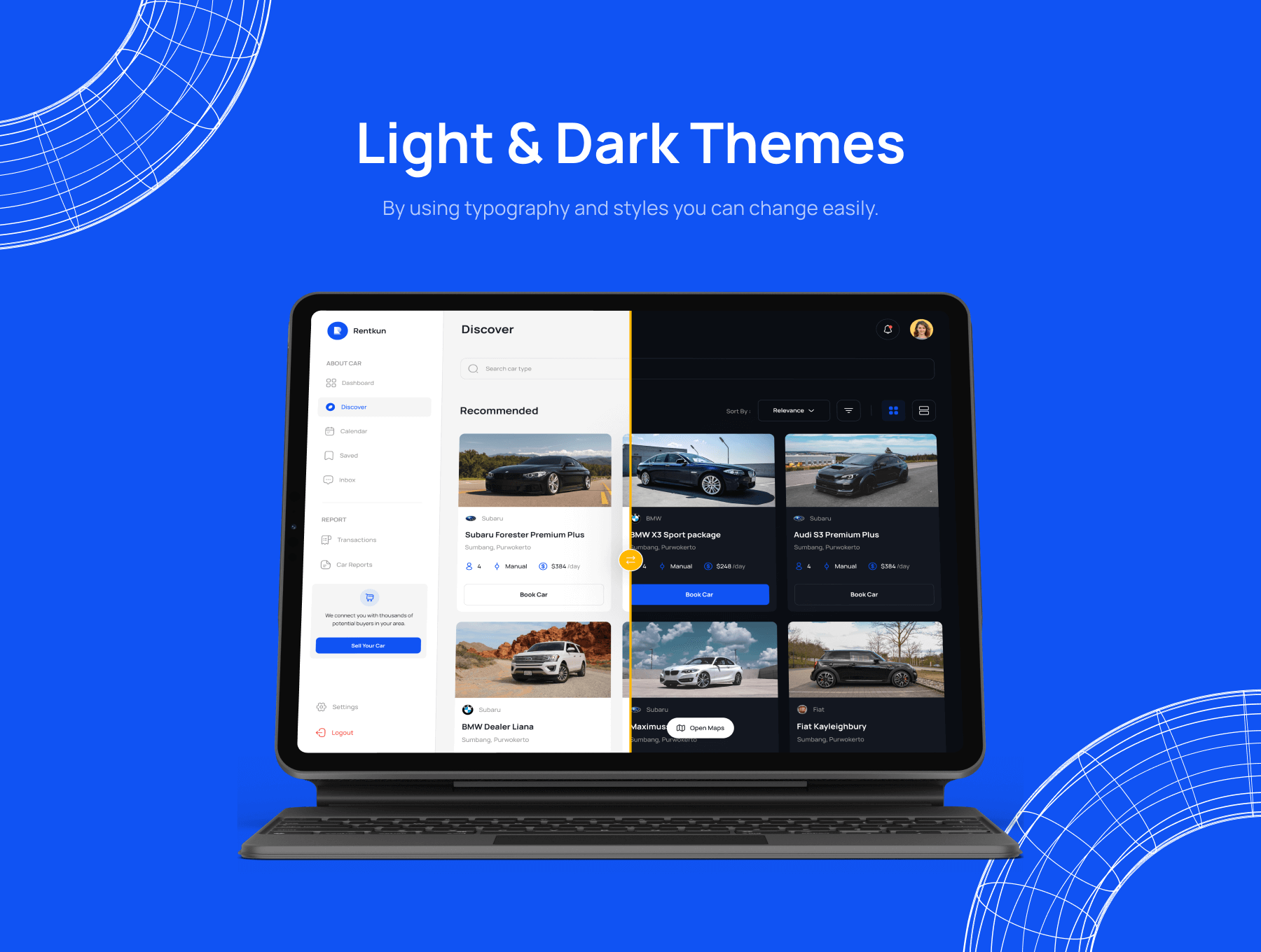 车辆租赁 B端后台仪表板 Adobe XD, Figma, Sketch 素材文件免费下载插图2
