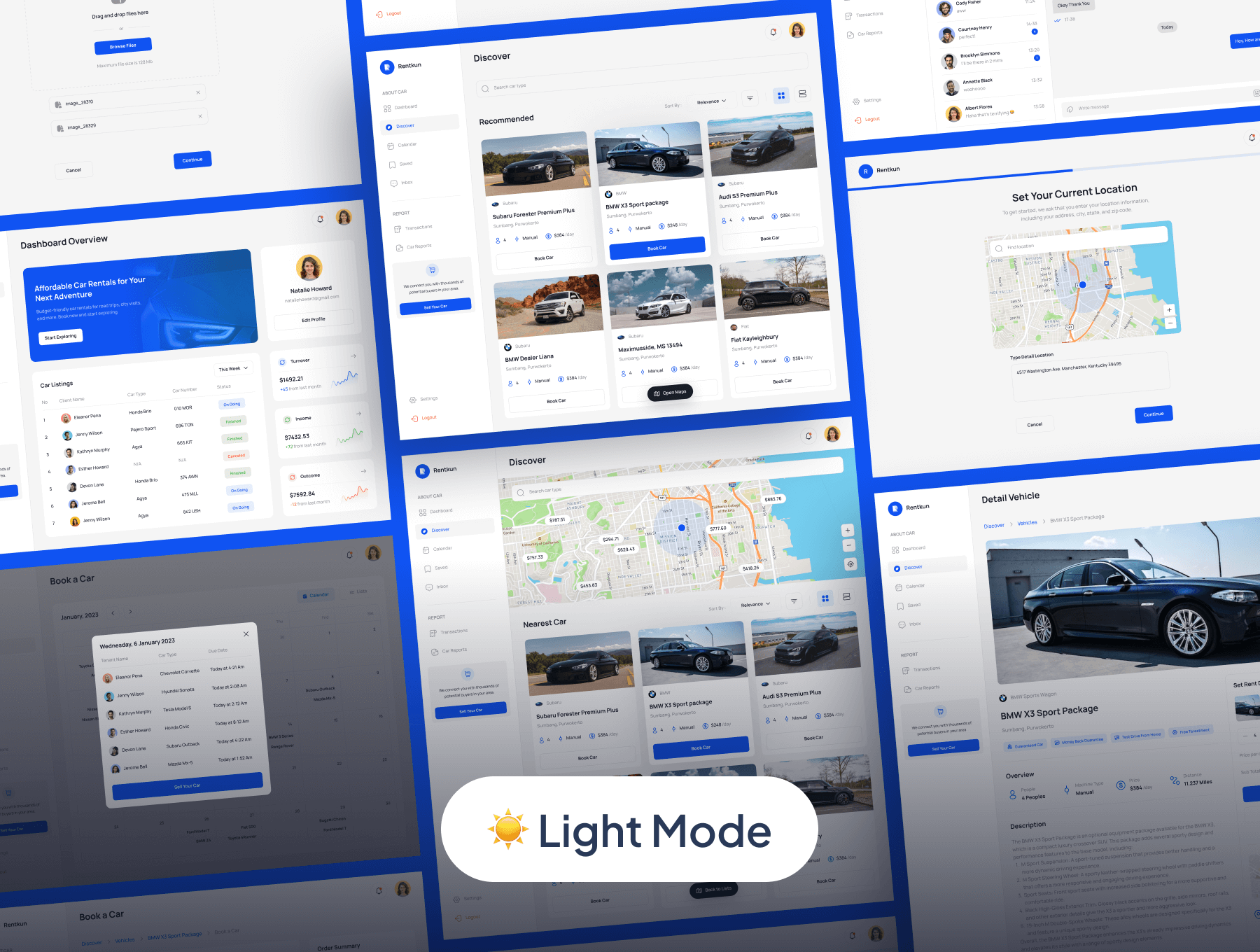 车辆租赁 B端后台仪表板 Adobe XD, Figma, Sketch 素材文件免费下载插图3