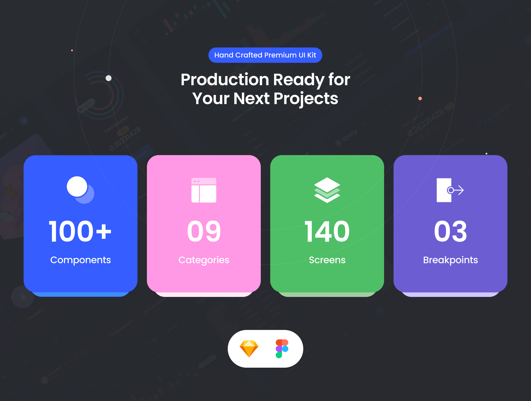 加密资产交易平台Dashboard B端后台 UI用户界面设计模板 Sketch + Figma源文件素材下载插图1