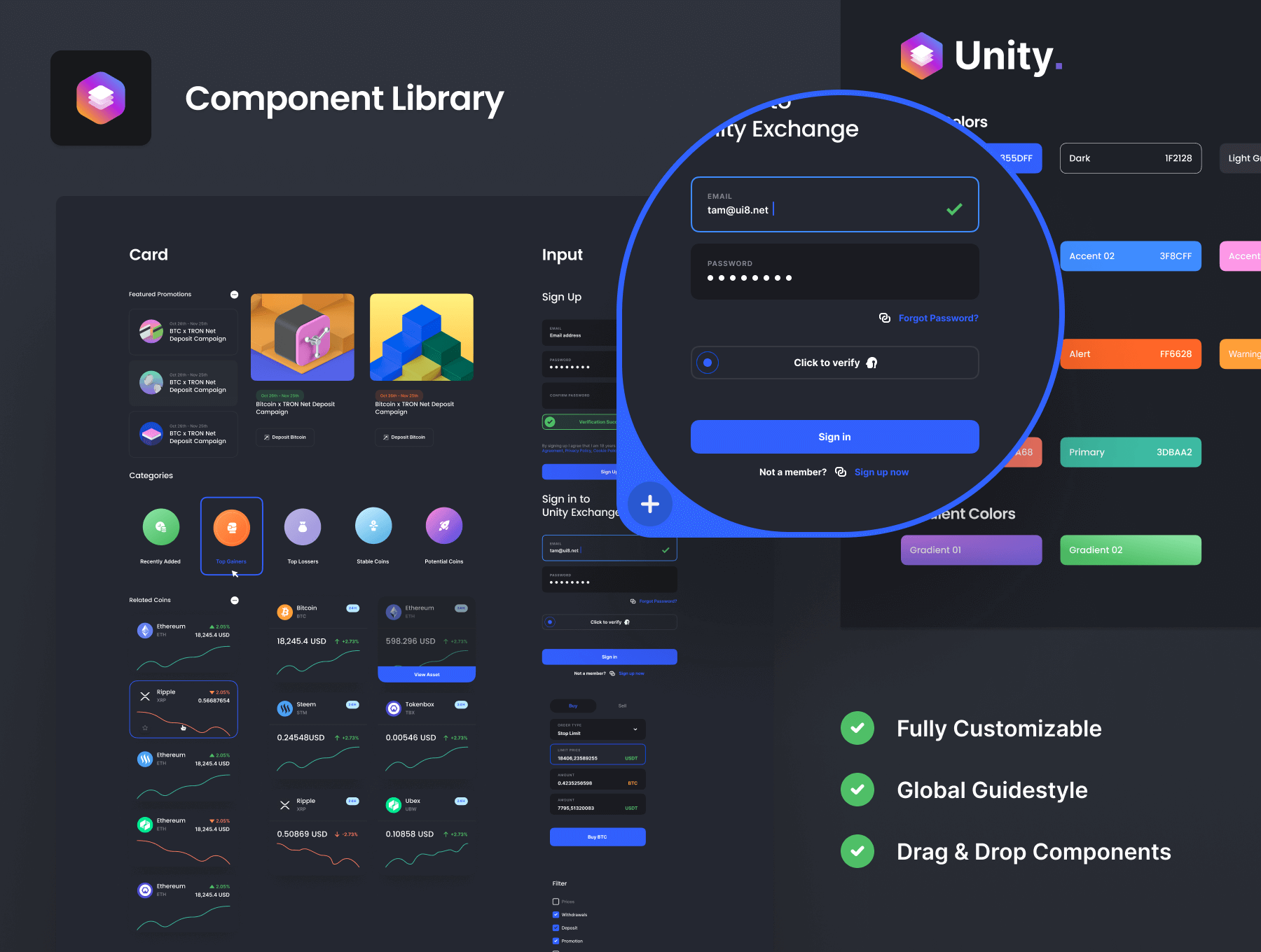 加密资产交易平台Dashboard B端后台 UI用户界面设计模板 Sketch + Figma源文件素材下载插图4