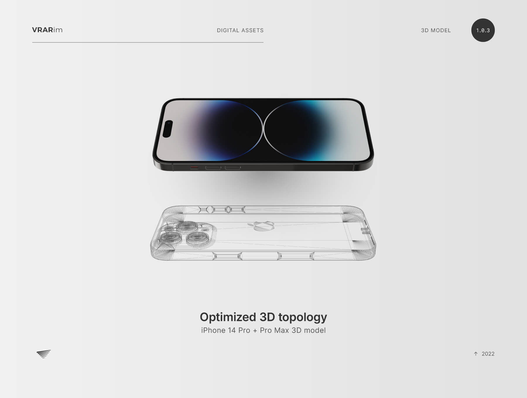 苹果 iPhone 14 Pro 和 Pro Max 增强现实 3D 手机样机模型 GLTF, USDZ文件免费下载插图4