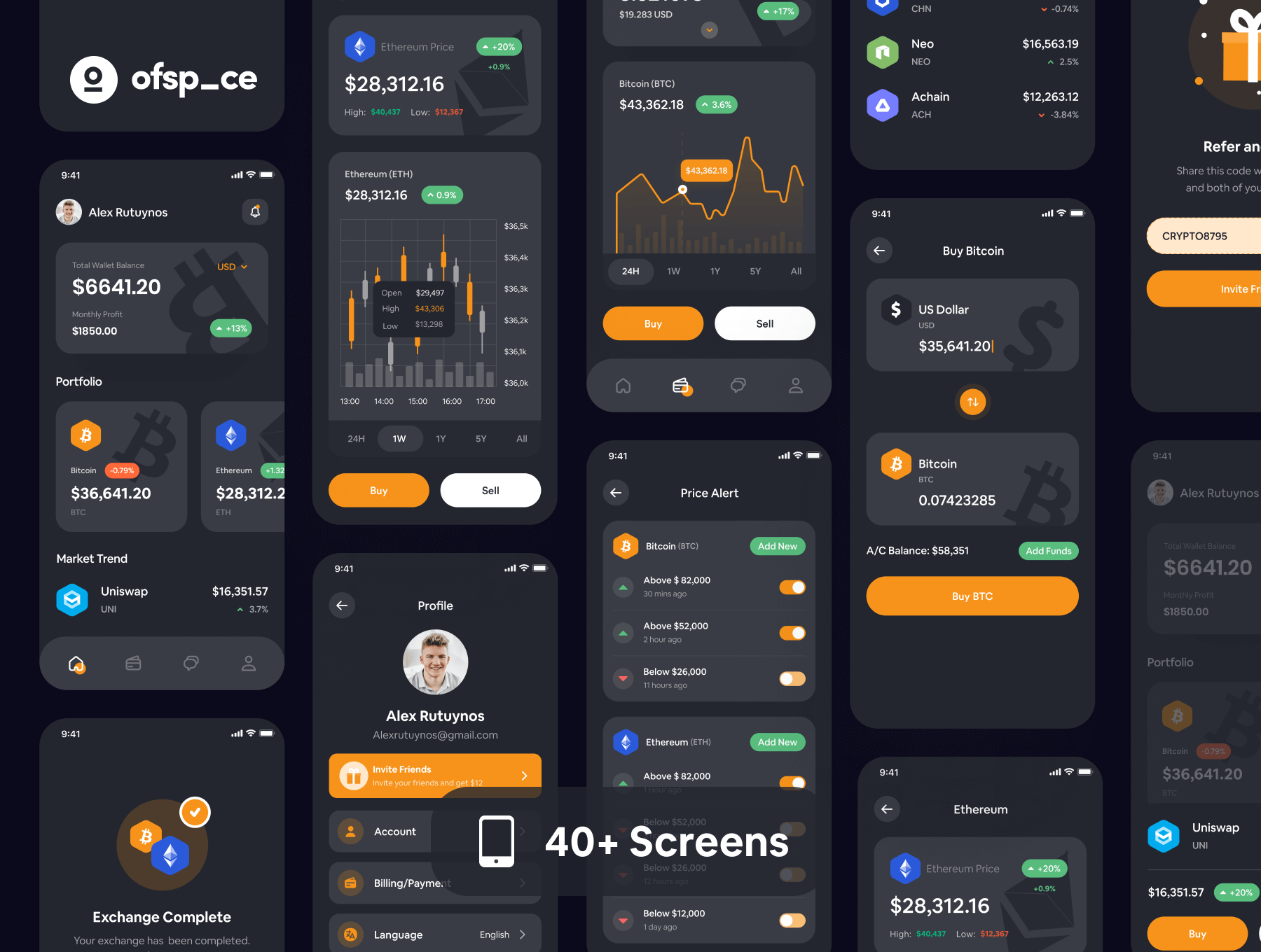 加密钱包 APP 程序设计 UI 界面设计模板 Figma 和 XD 文件素材免费下载插图1