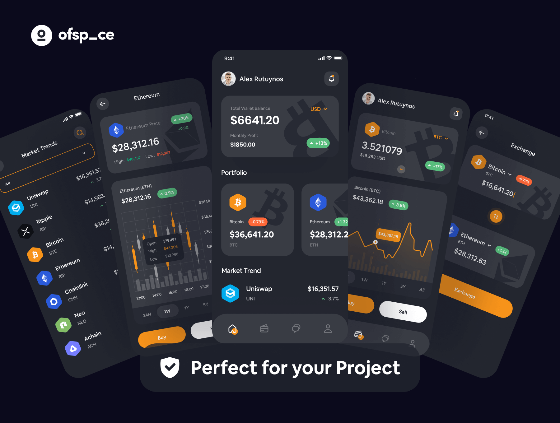 加密钱包 APP 程序设计 UI 界面设计模板 Figma 和 XD 文件素材免费下载插图3