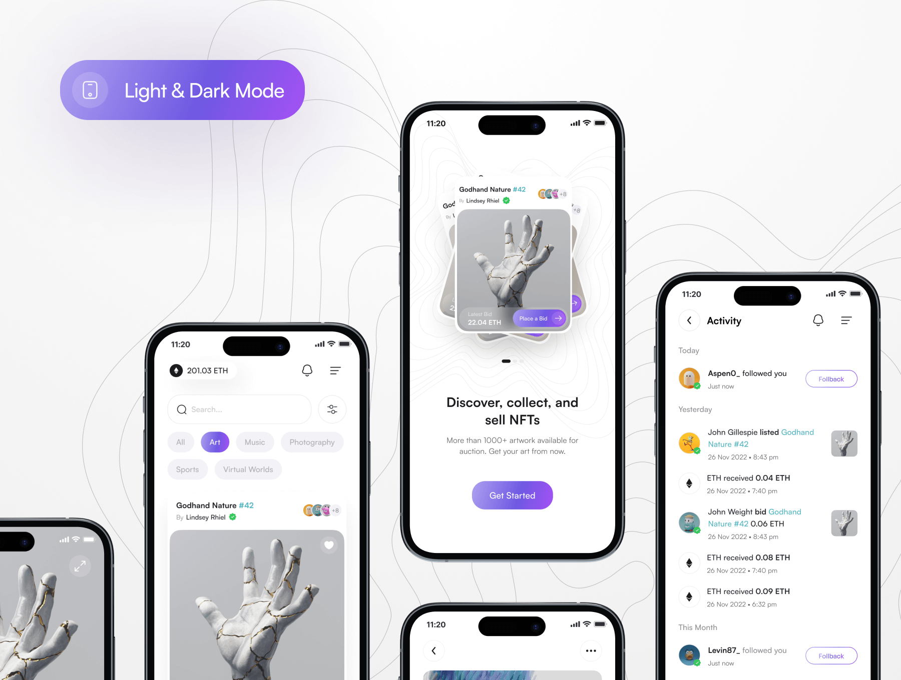 NFT 加密货币市场 APP UI界面设计模板 Figma源文件素材免费下载插图2