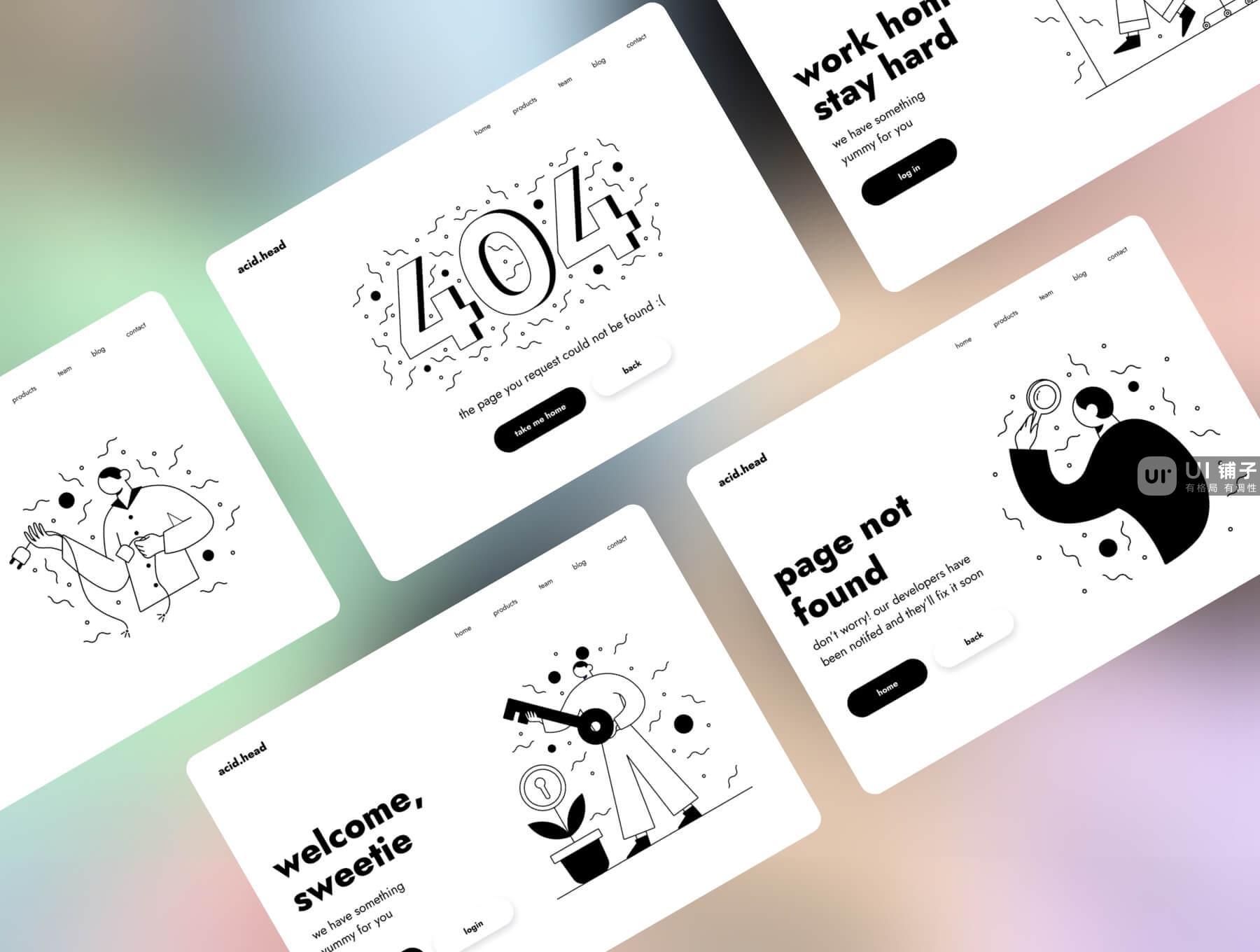 10+空状态矢量插图 figma, sketch, SVG, PNG UI Kit源文件免费下载插图5