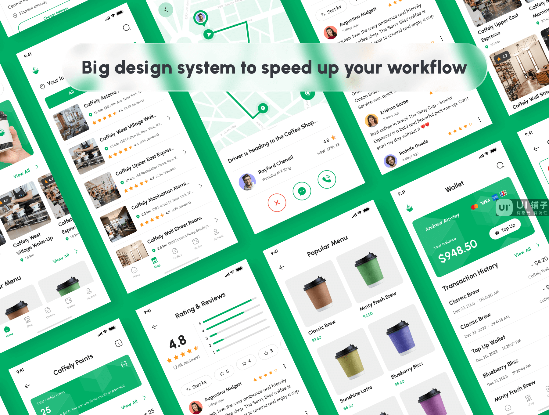 咖啡店app界面设计 UI Kit模板 Figma源文件免费下载插图5