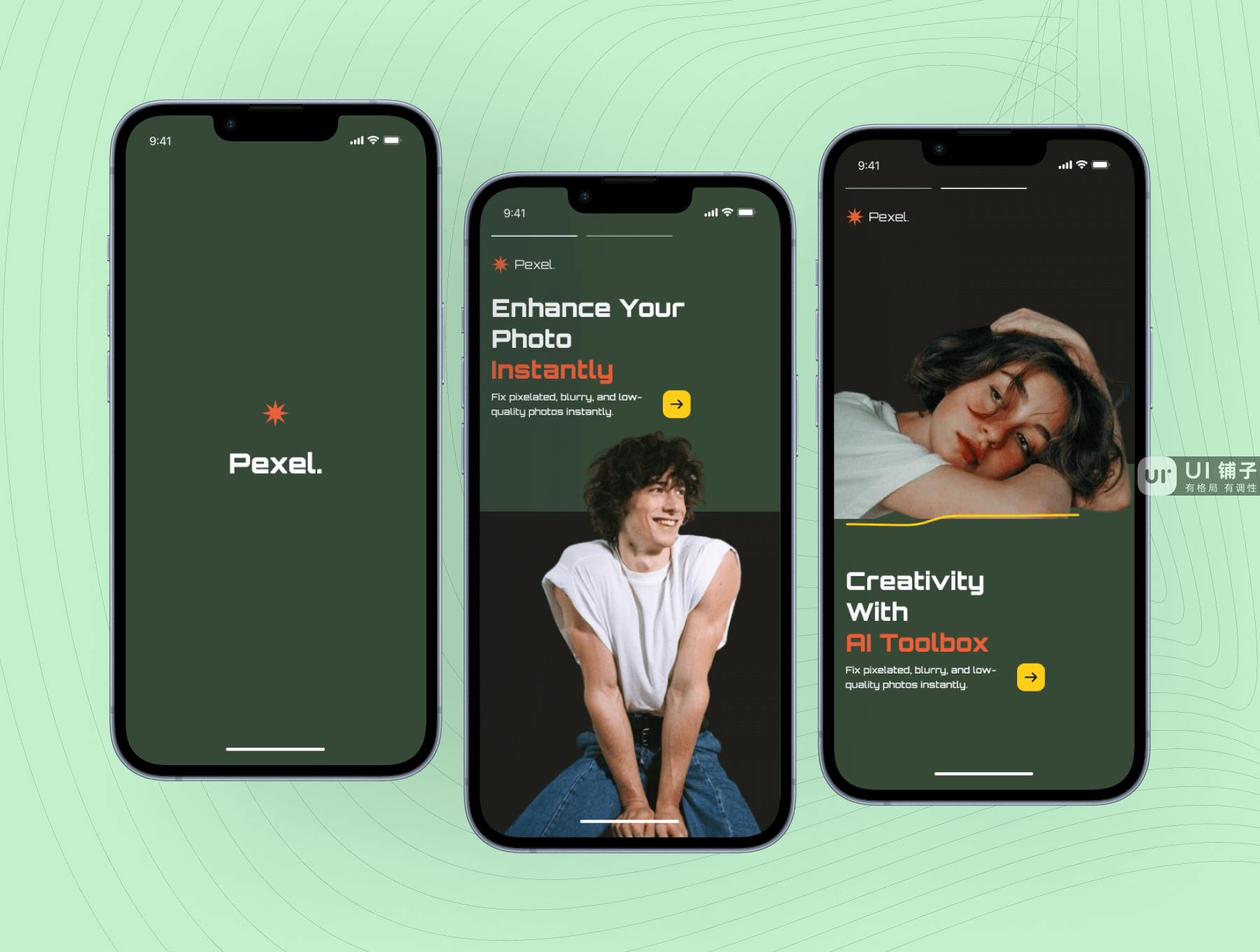 60+ Pexel AI Avator头像生成应用程序 UI 设计套件 Figma插图2