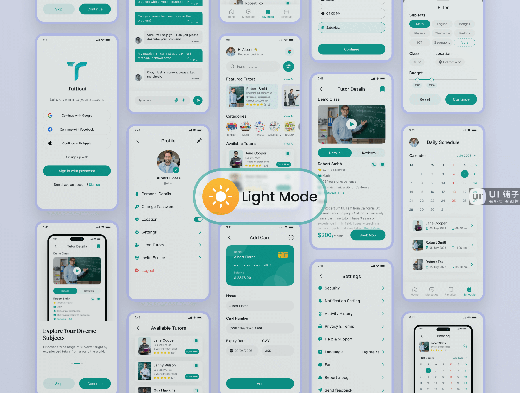 查找导师应用程序 iOS Android UI 设计模板 Figma源文件素材下载