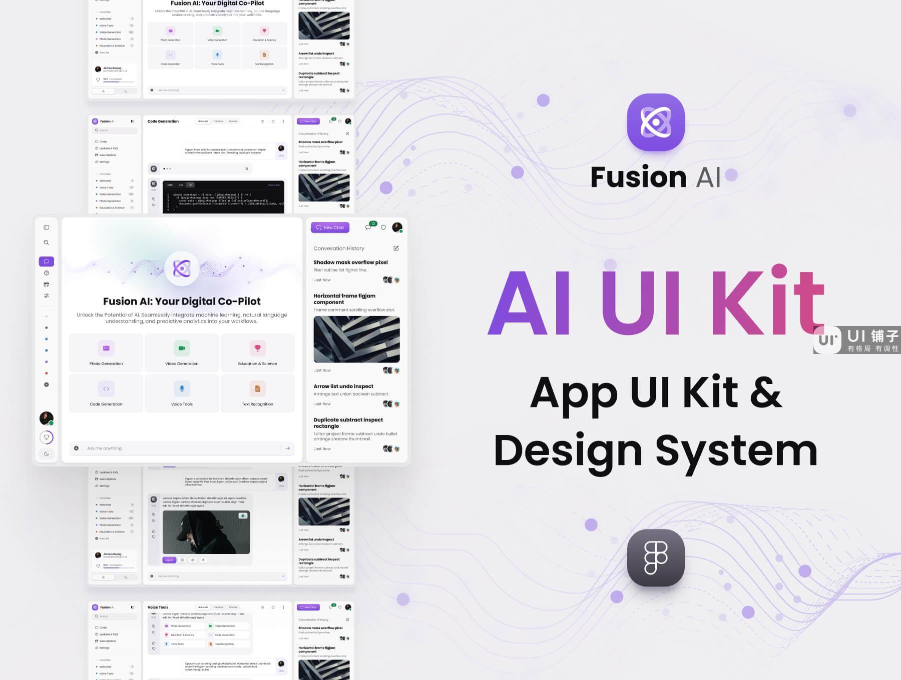 AI管理后台 UI 设计模板 Figma素材下载插图