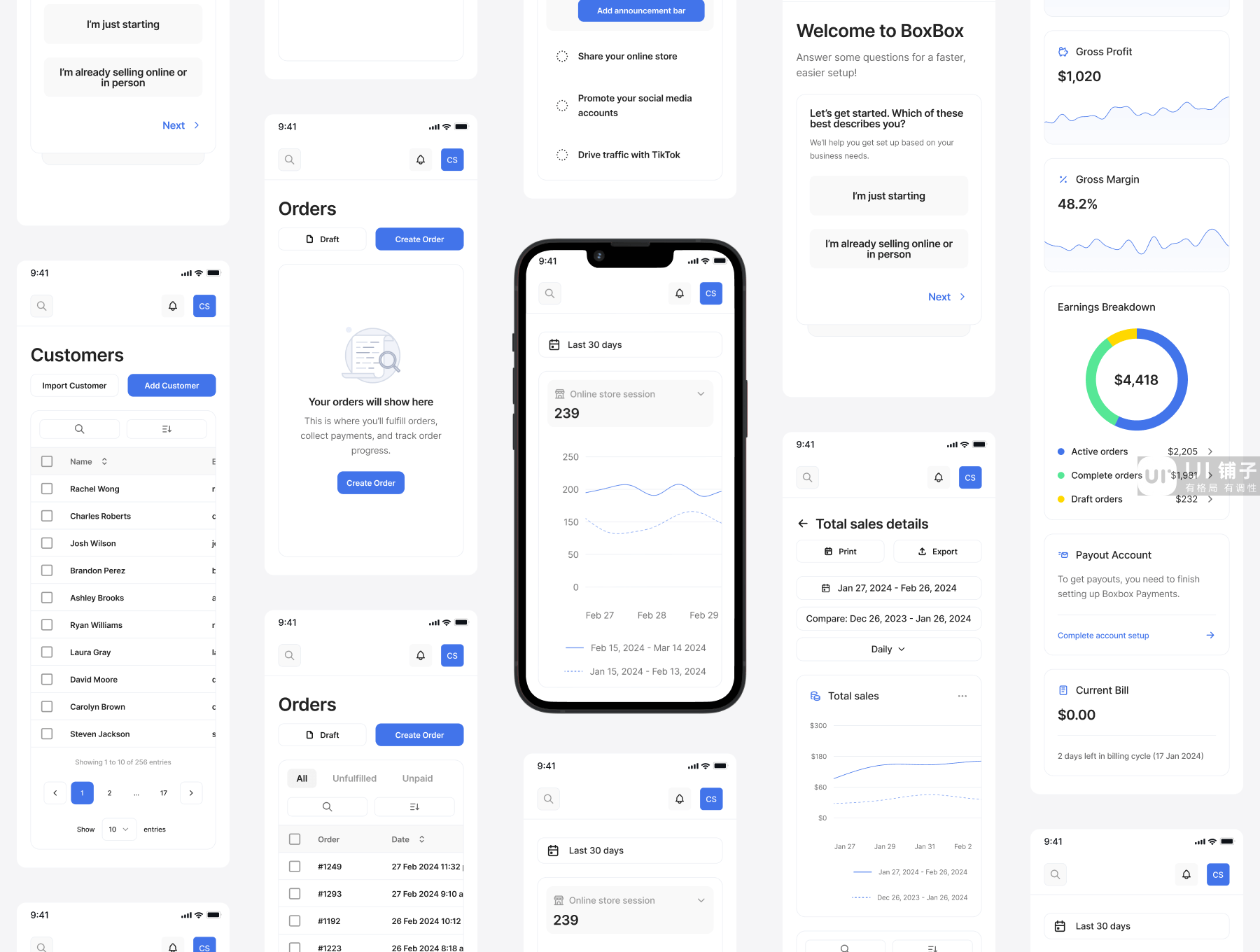 CRM 仪表板Dashboard UI 设计套件 Figma资源插图4