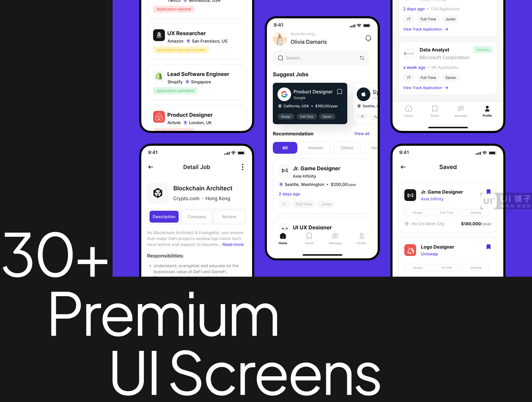 求职者应用程序 UI 工具包 V.2  Figma 资源插图3