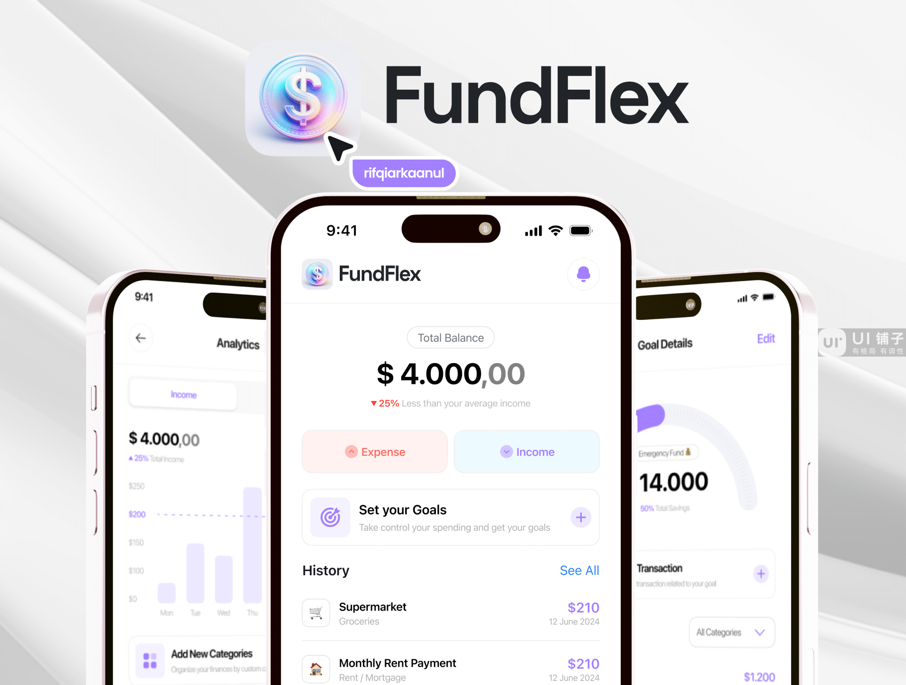 财务管理APP UI 套件 Figma素材