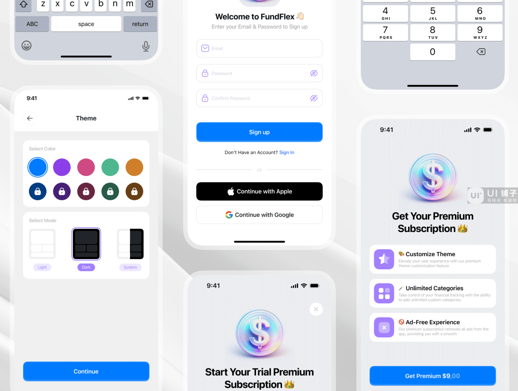 财务管理APP UI 套件 Figma素材