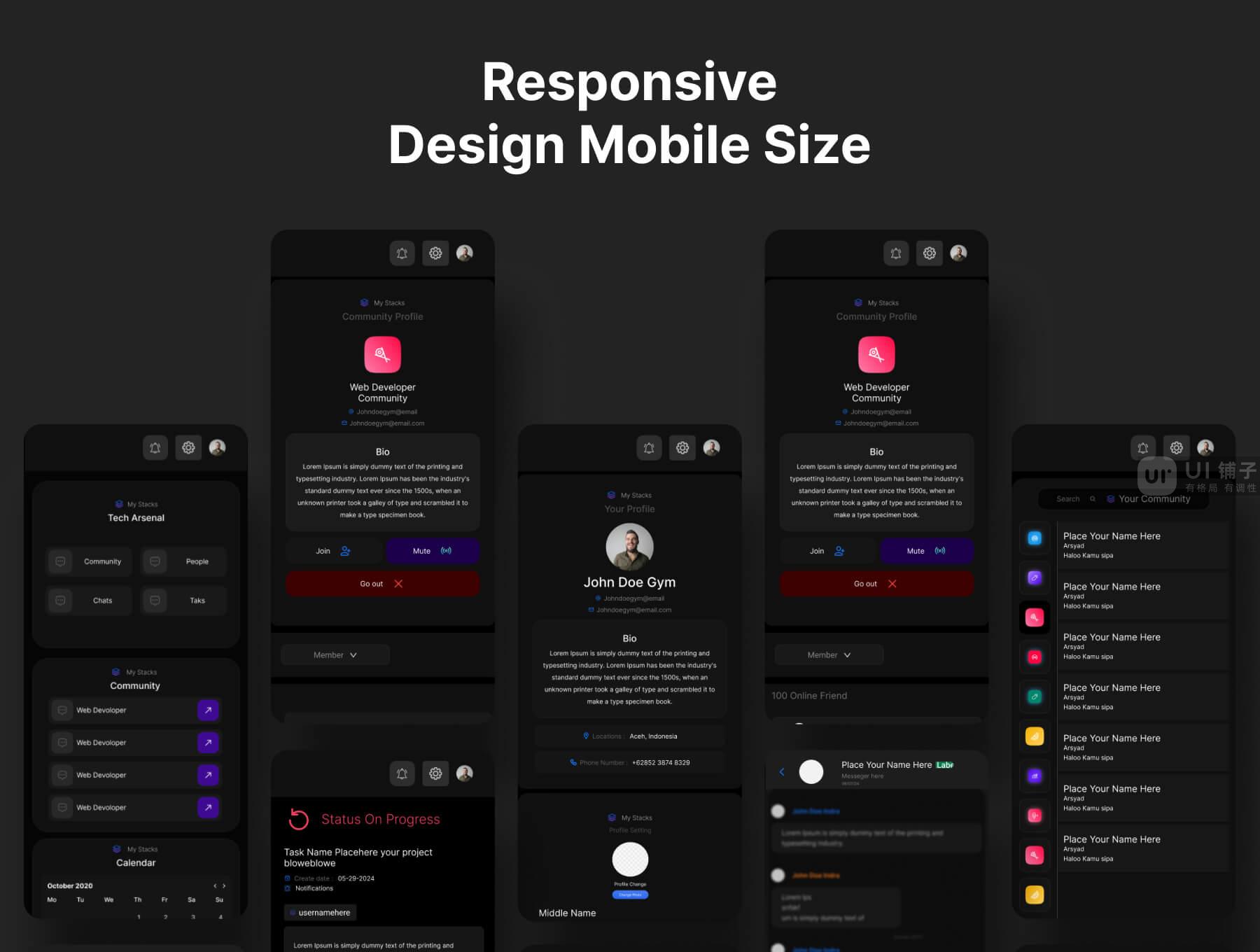 社区管理 Web 应用程序 UI 套件 Figma素材插图1