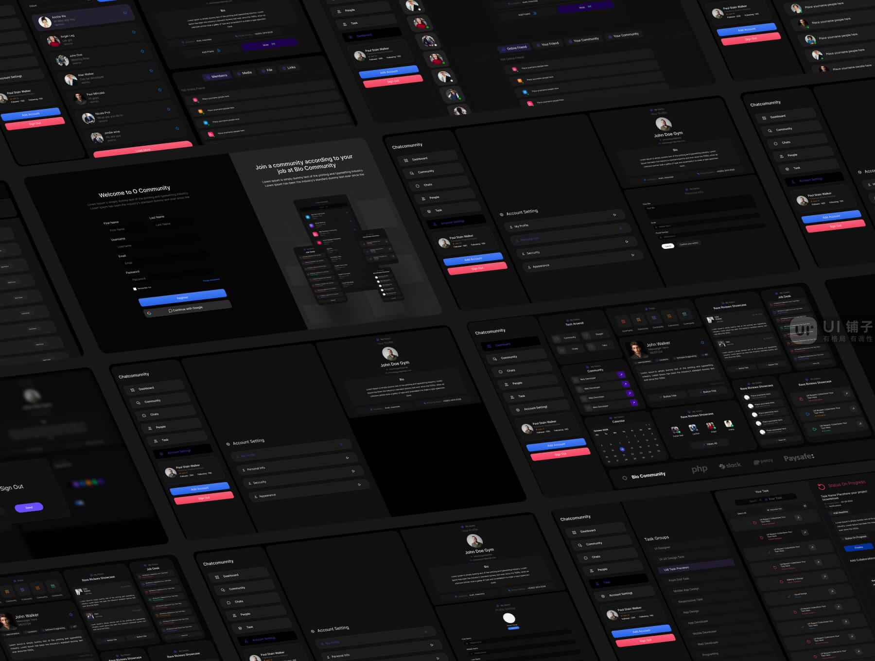 社区管理 Web 应用程序 UI 套件 Figma素材插图4