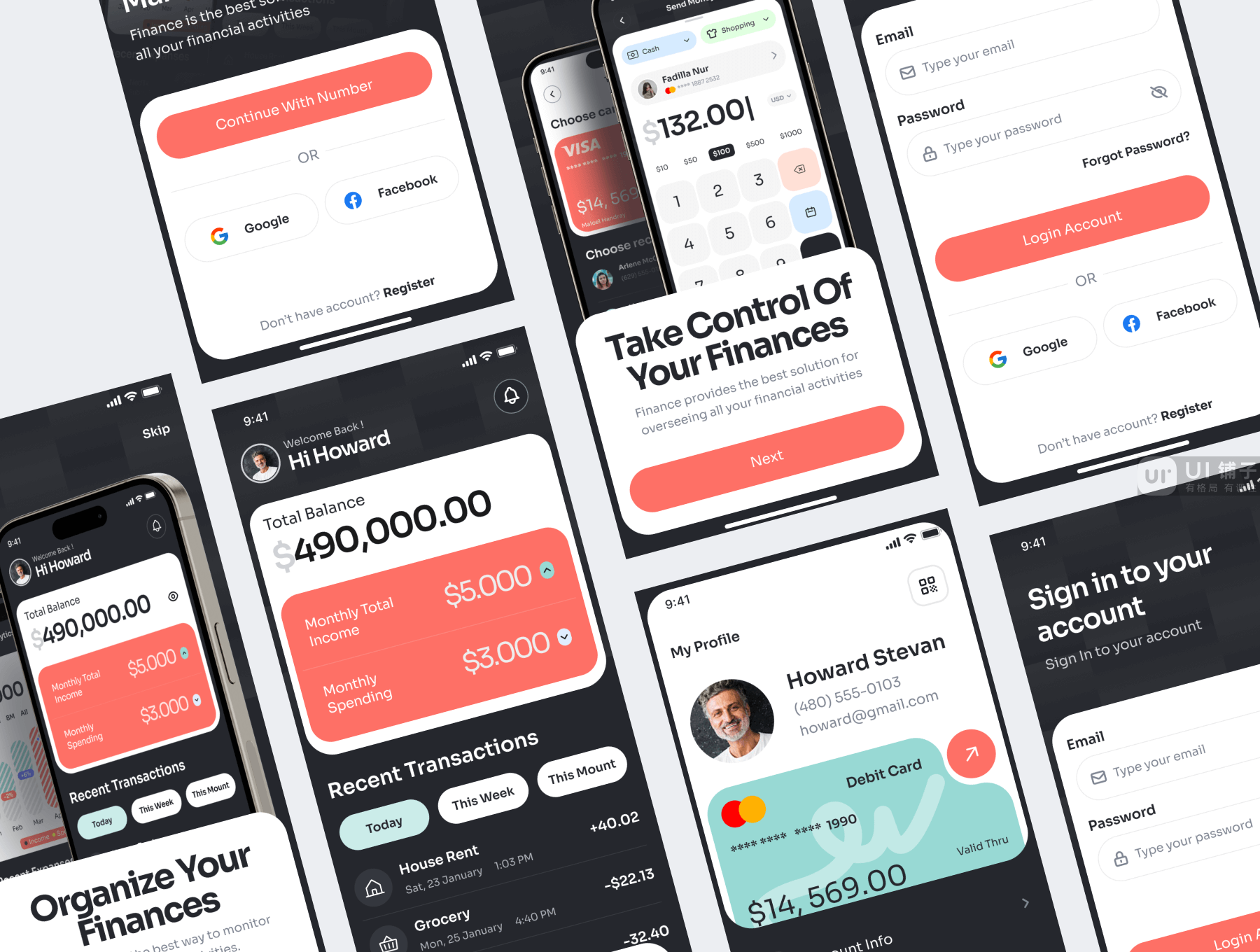 金融和数字支付应用程序 UI 套件 Figma素材插图4