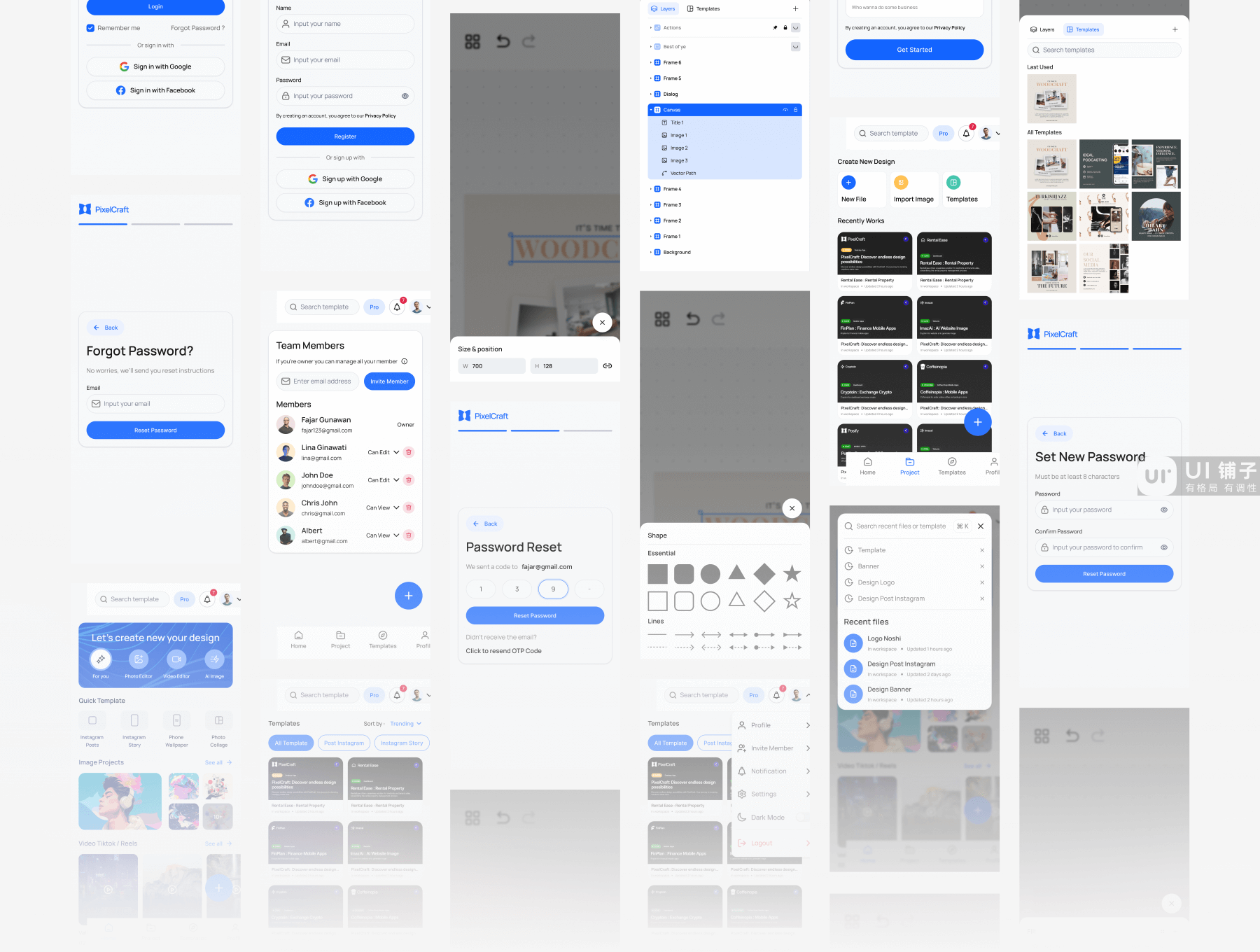 设计编辑器应用程序 ui 套件下载 Figma模板插图3