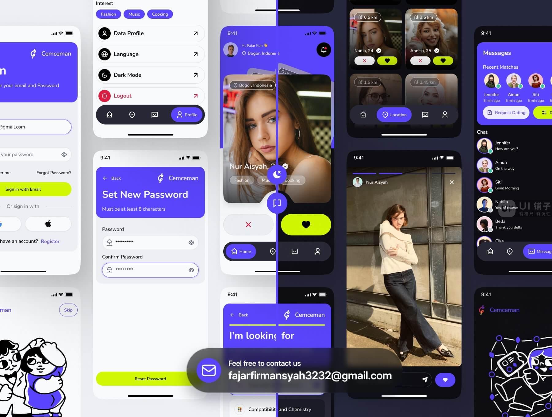 约会和社交移动 APP应用程序 Figma UI 套件插图7