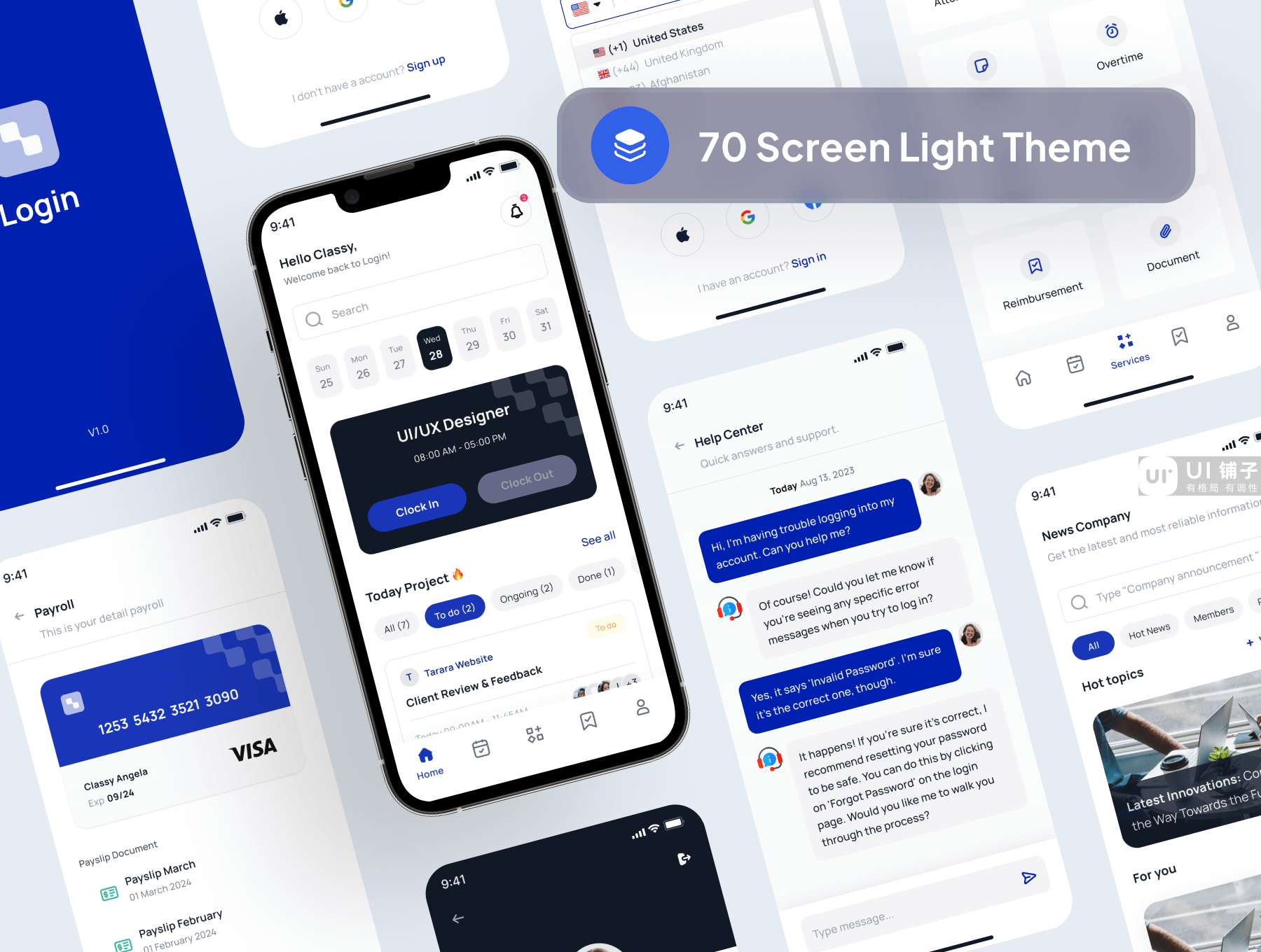 人力资源管理移动 APP应用程序 Figma UI 套件插图4