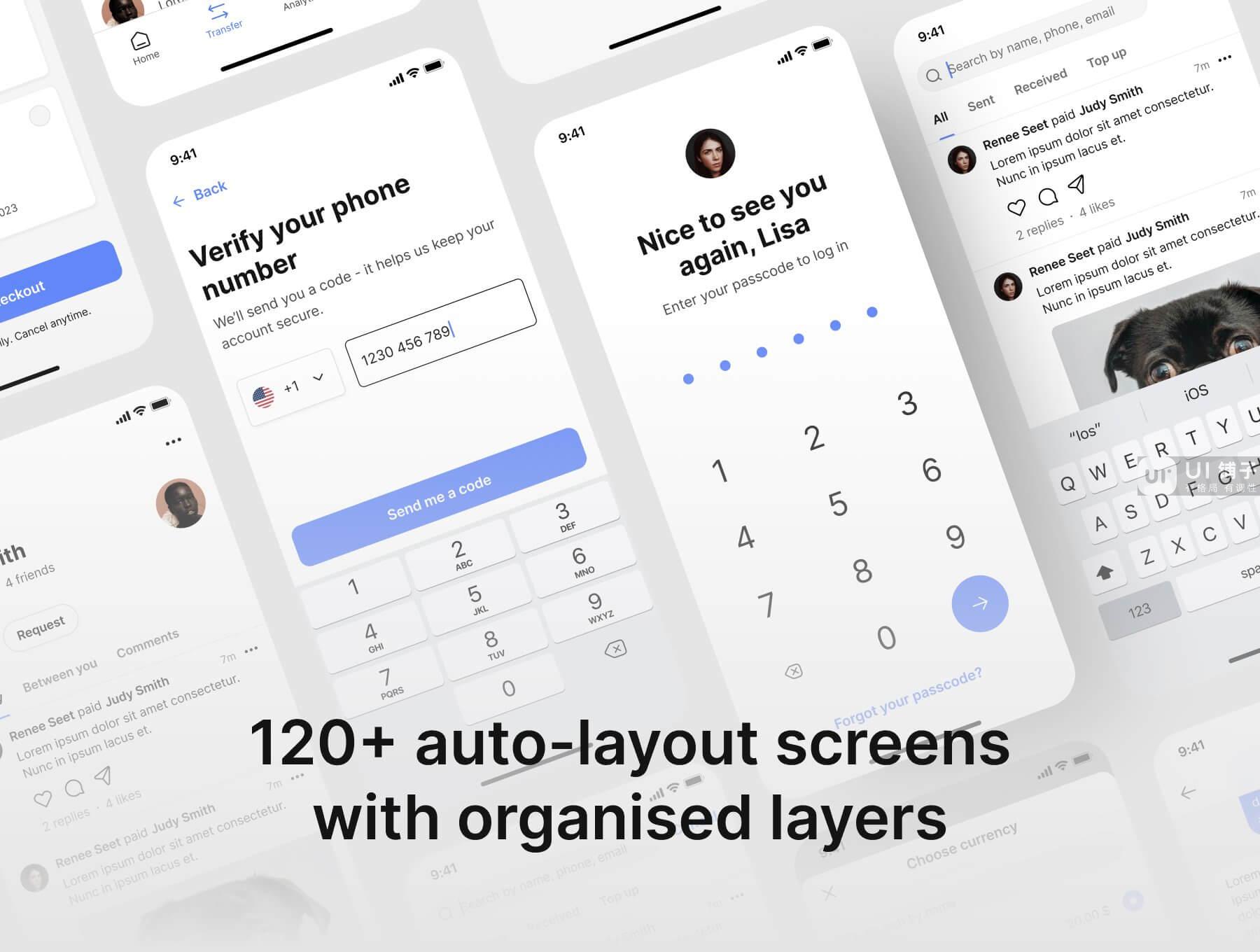 金融APP移动小程序 UI模板 Figma文件插图1