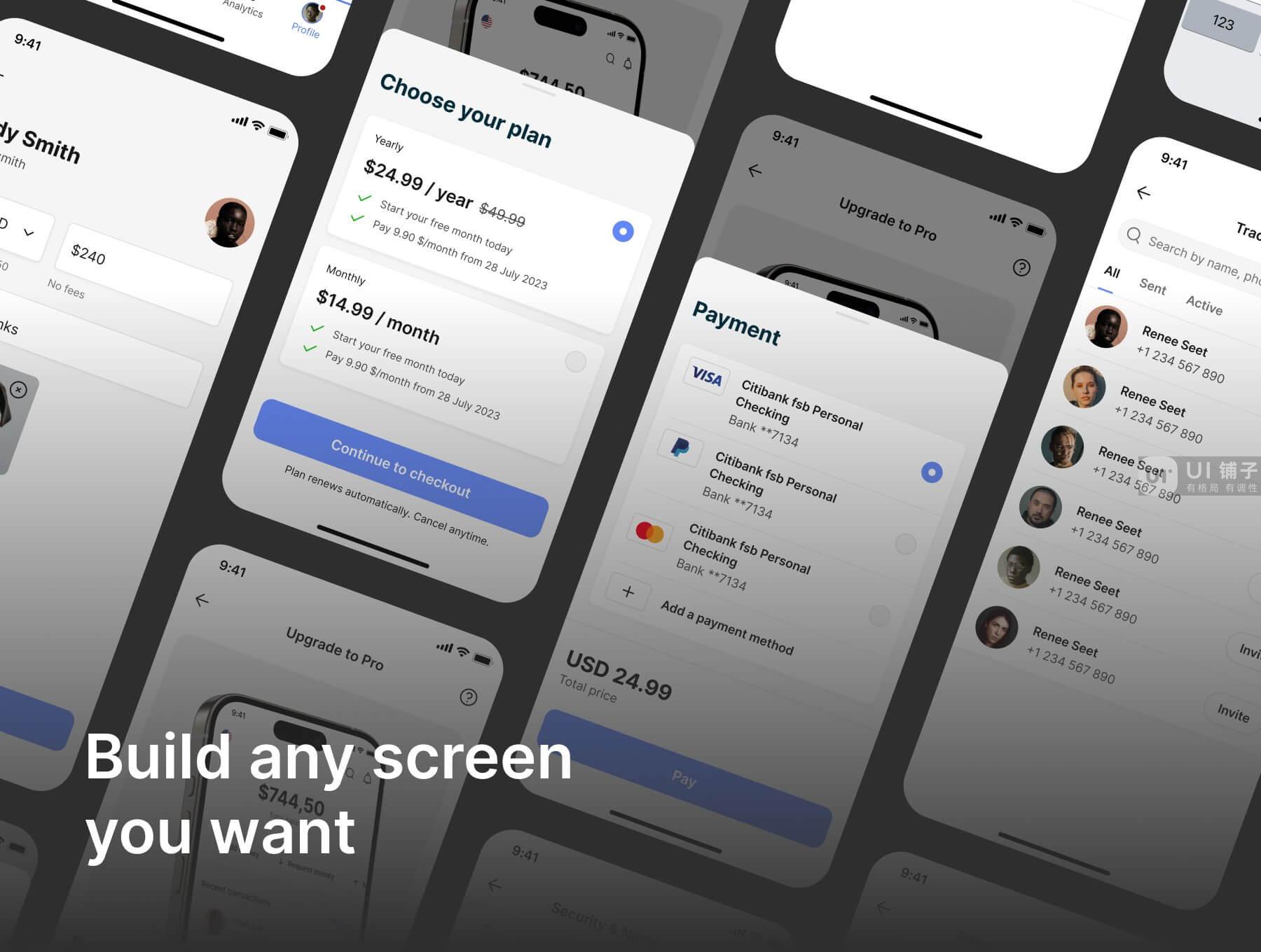 金融APP移动小程序 UI模板 Figma文件插图4