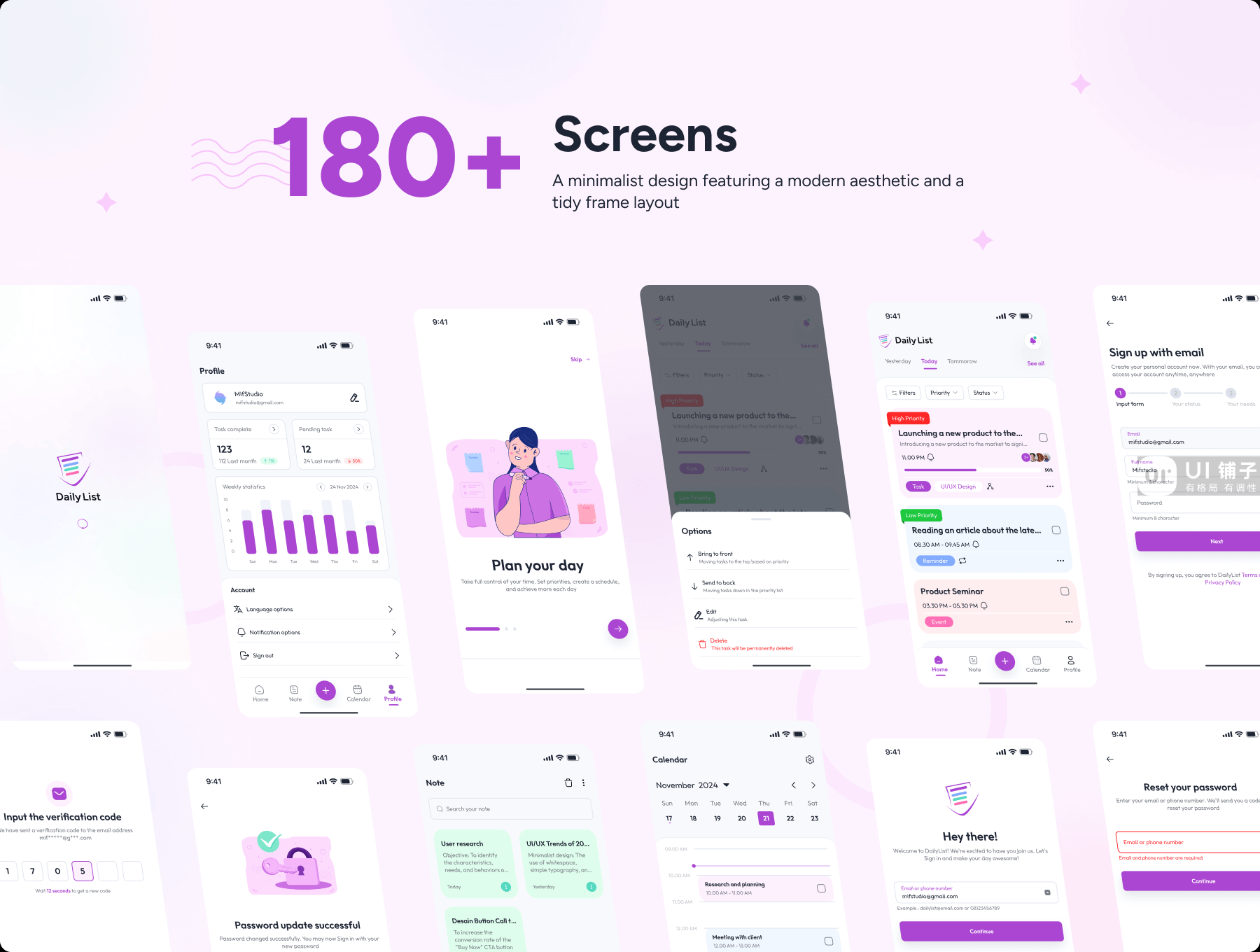 待办事项列表应用程序 Figma UI 设计模板插图7