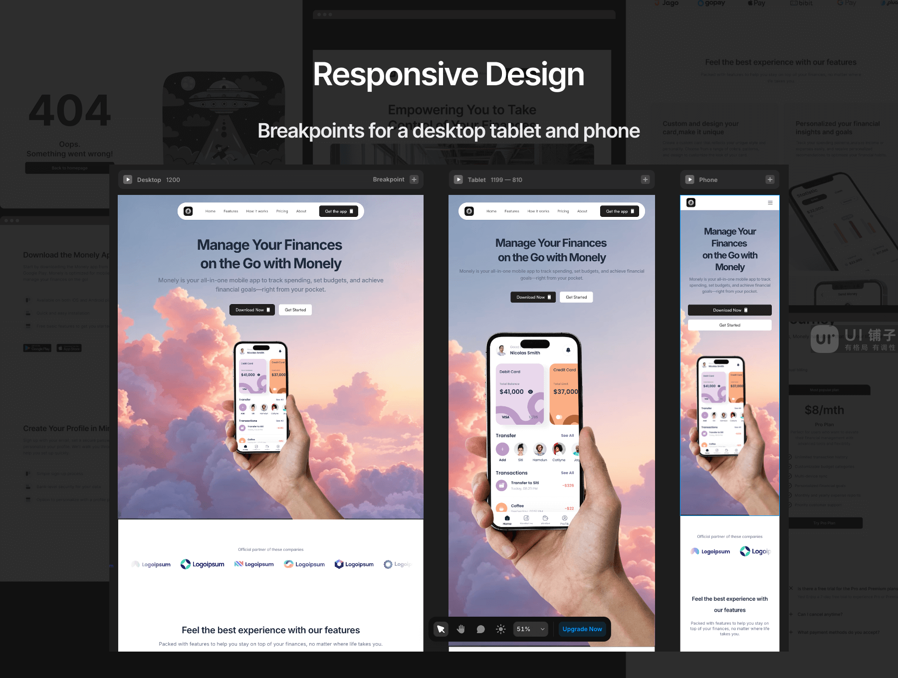 财务登陆页WEB应用程序 Figma设计模板插图5