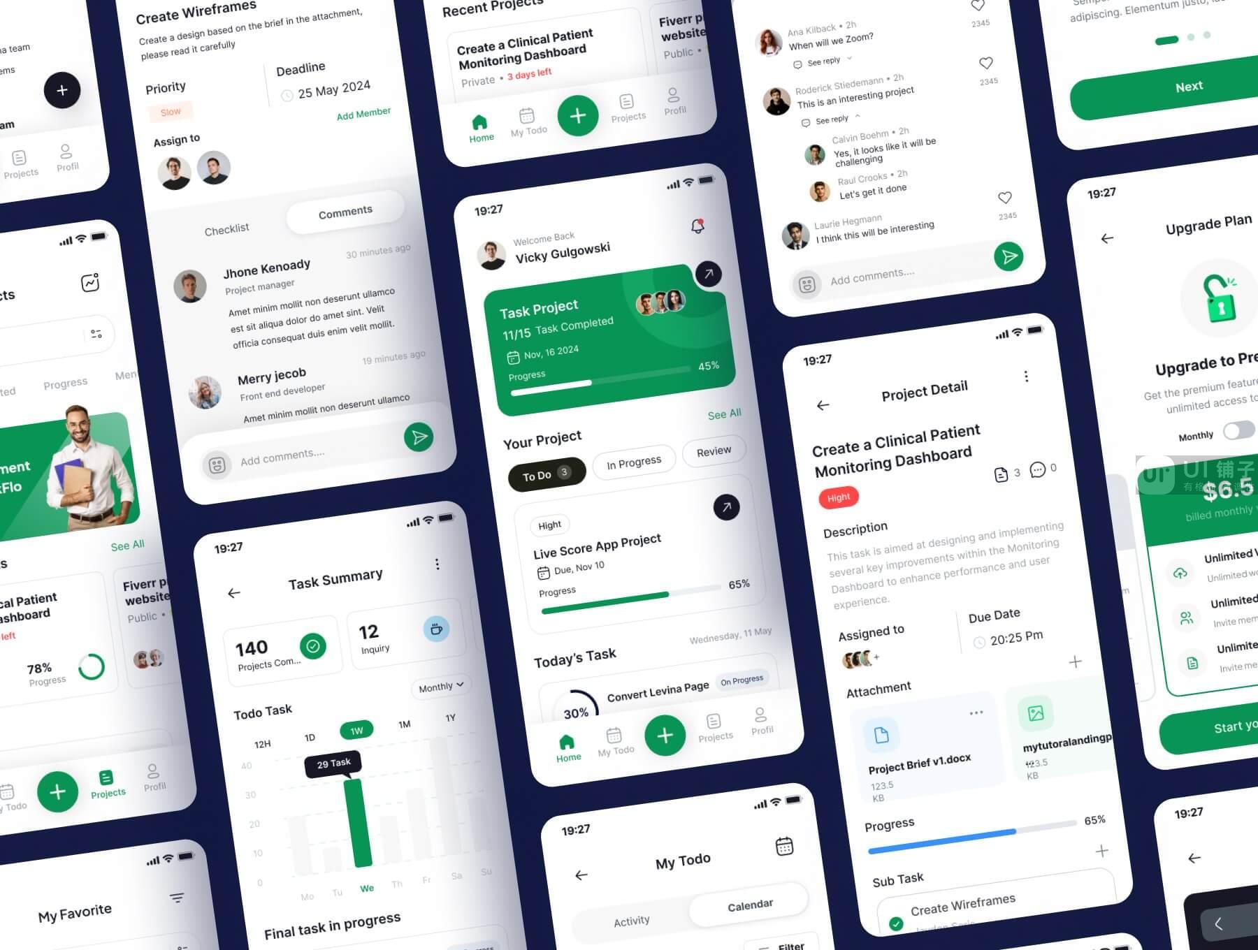 项目管理APP应用程序 Figma UI设计模板插图3