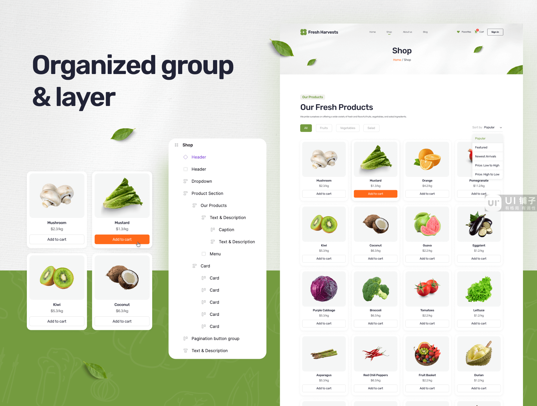 杂货电子商务 Web UI Figma 设计模板插图4