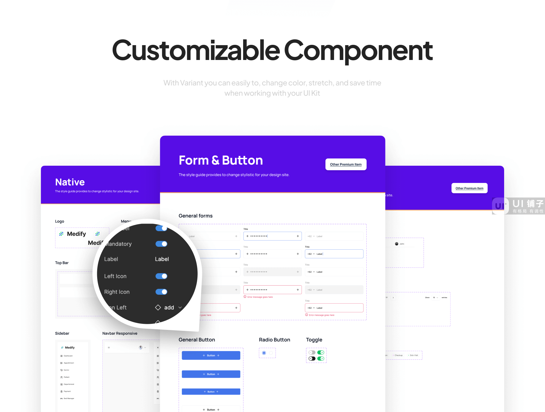 B端 医疗仪表板 Figma UI 设计模板