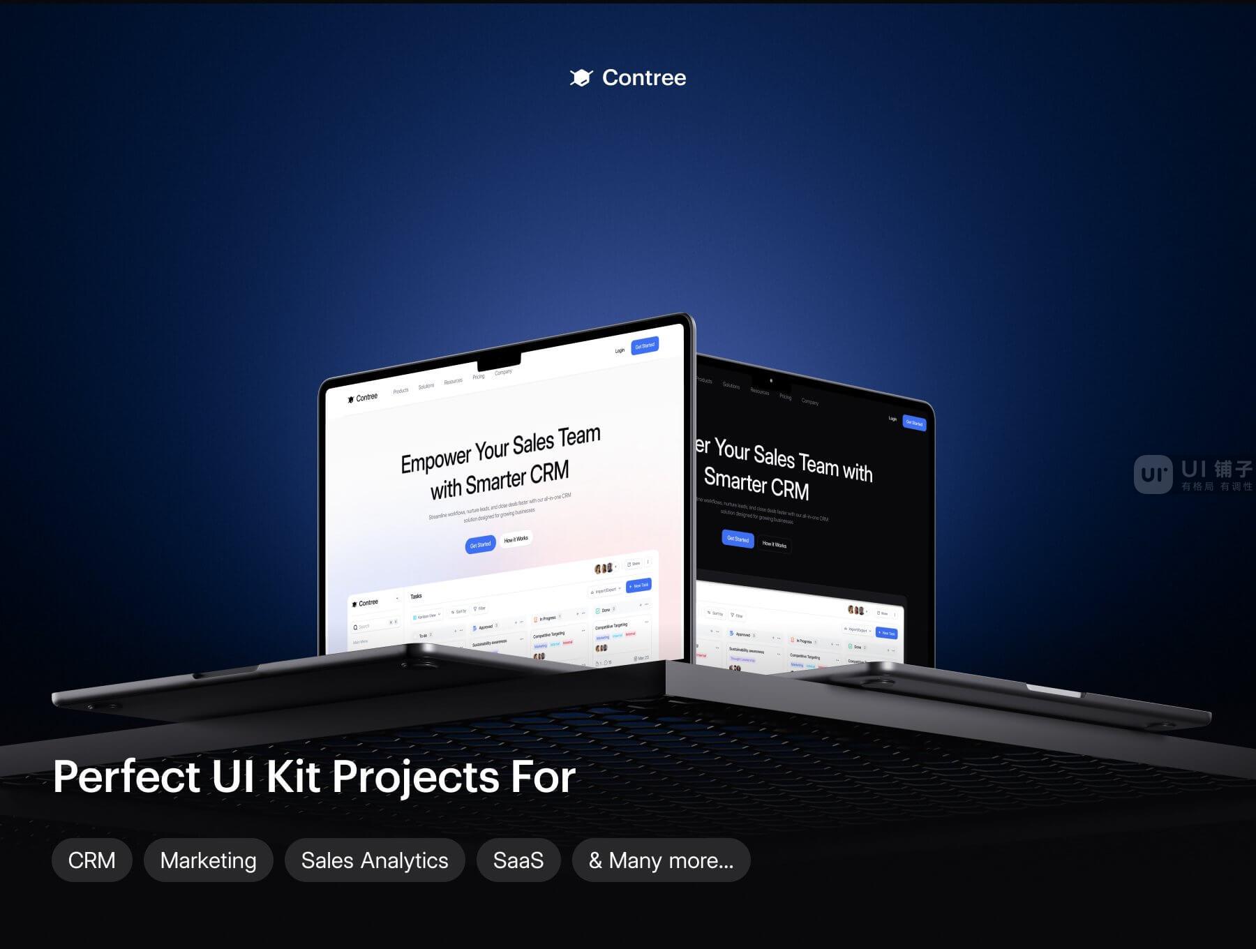 CRM 网站模板 Figma UI 设计模板套件插图2