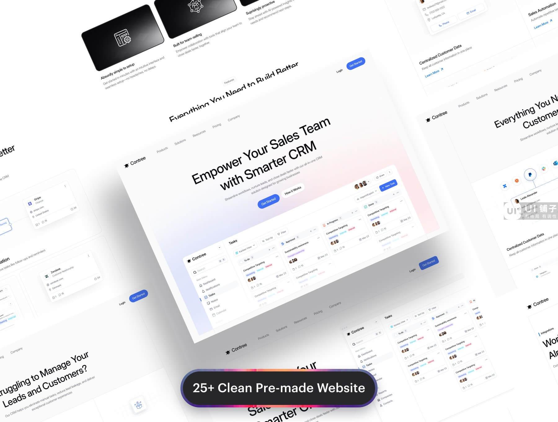 CRM 网站模板 Figma UI 设计模板套件插图3