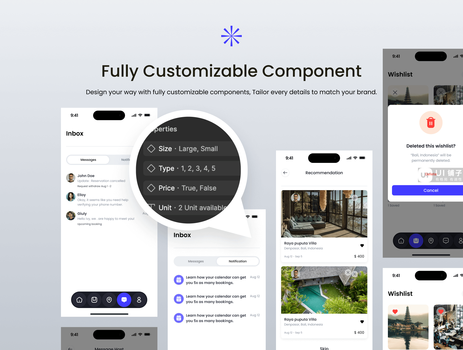 度假租赁和体验移动应用程序 Figma UI 设计模板套件插图4