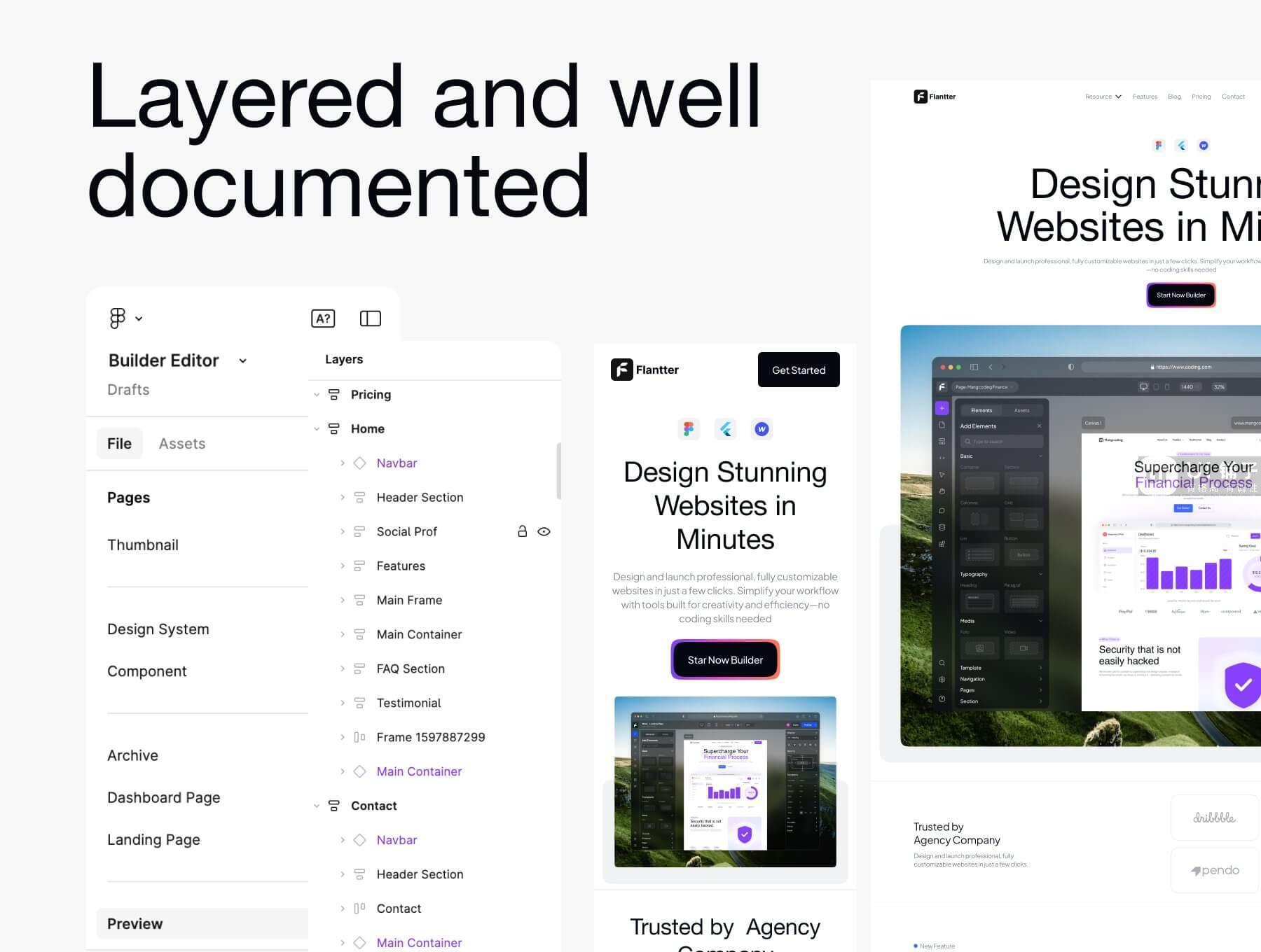 网站构建器 Figma UI 设计模板插图1