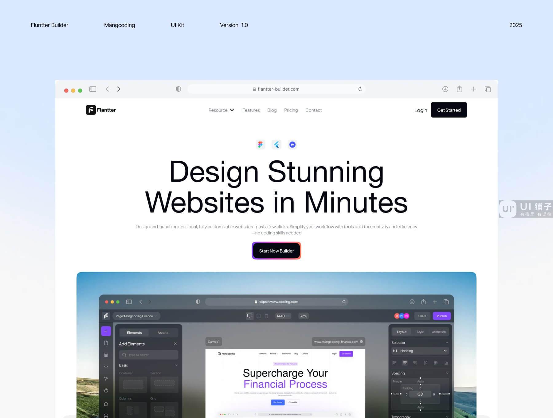 网站构建器 Figma UI 设计模板插图2