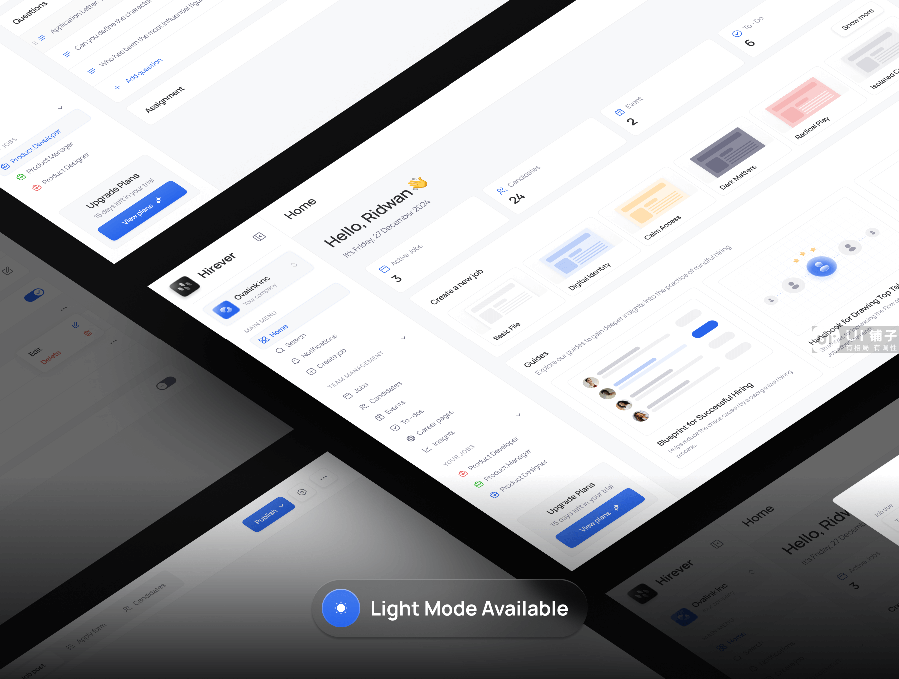 B端 人力资源管理仪表板 Figma UI 设计模板套件插图4